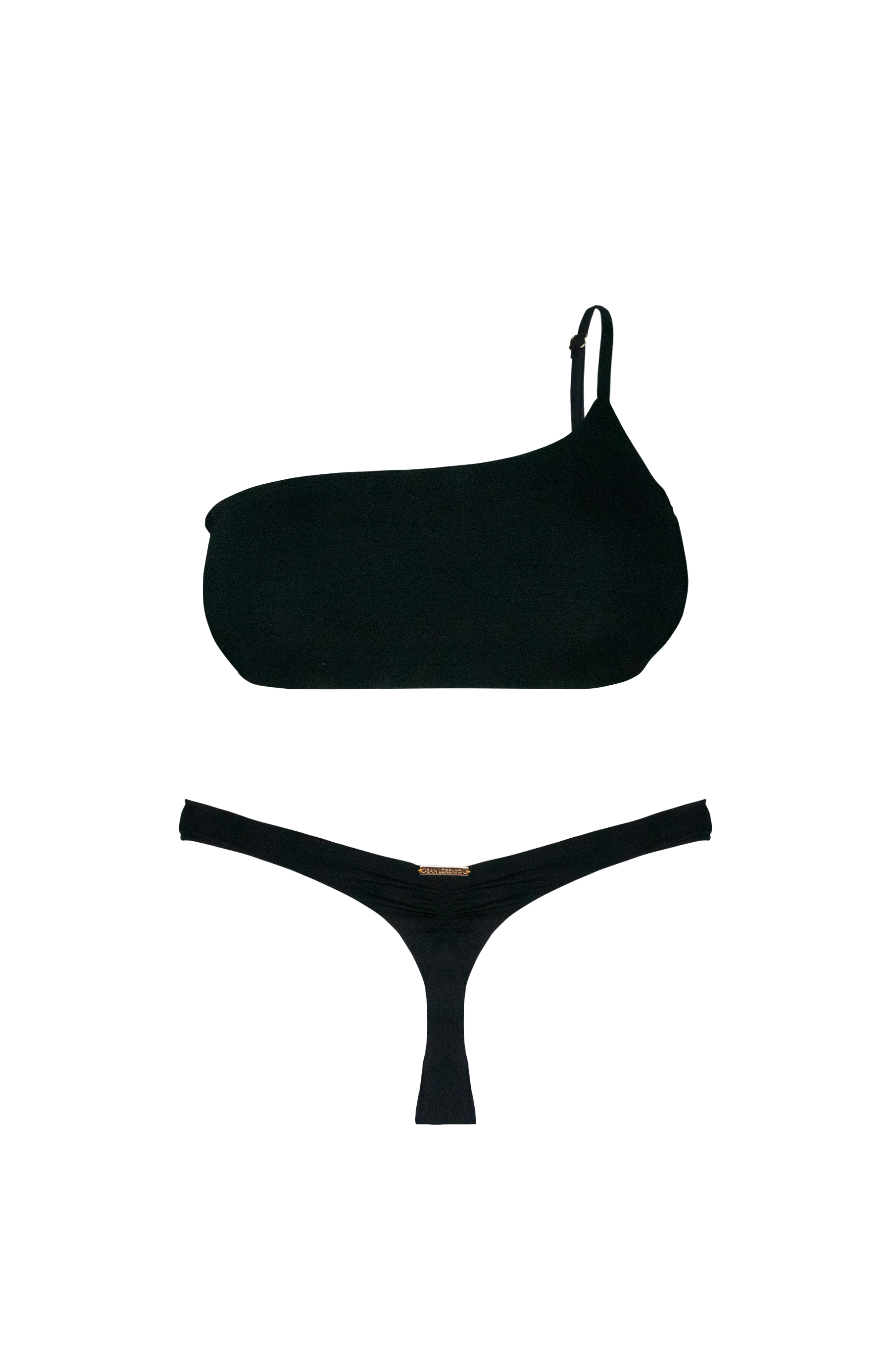 ANIMAL Black One Shoulder Bandeau Top - Image 6