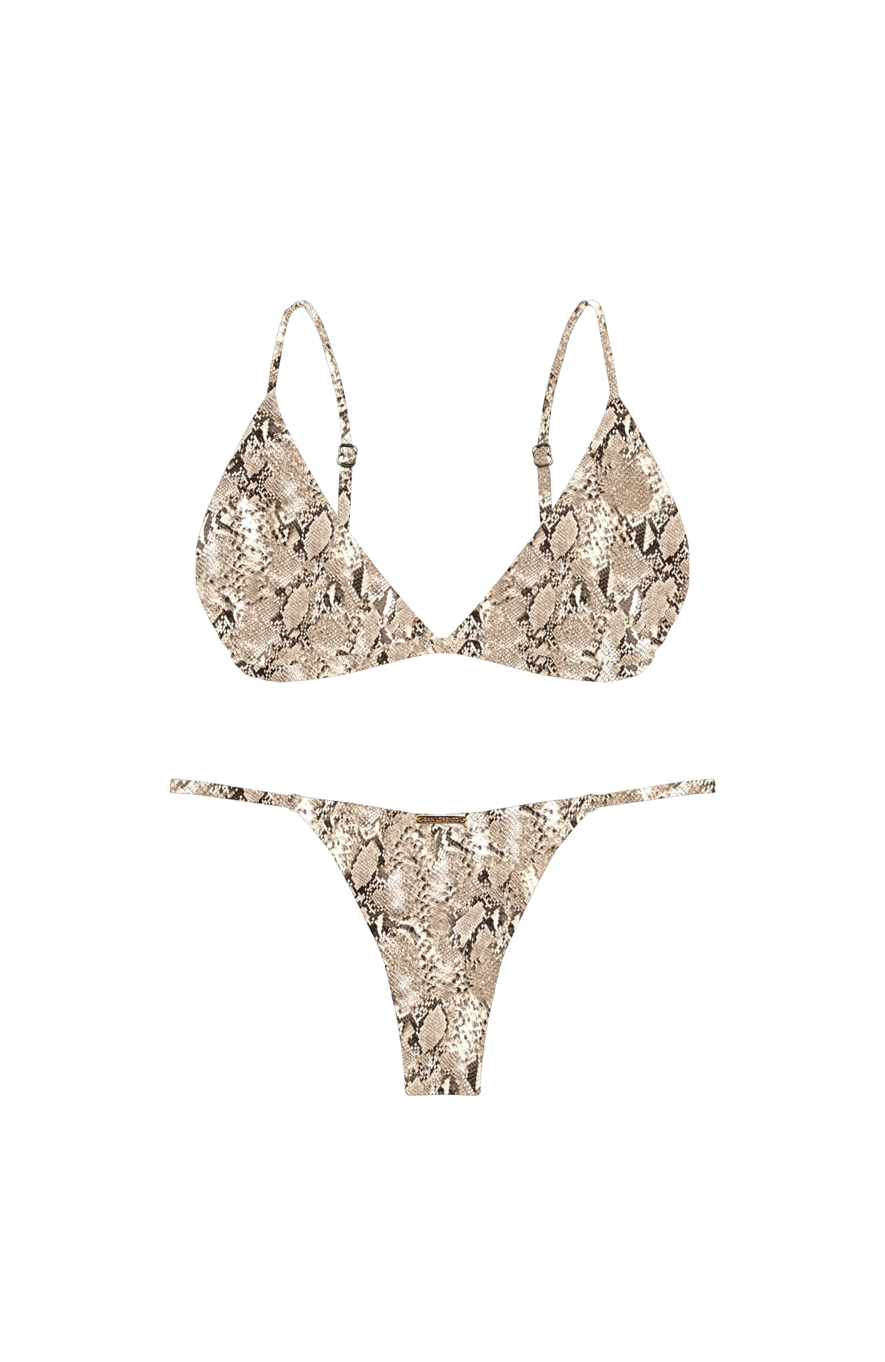 ANIMAL Desert Snake Ribbed Bra Halter Bikini Top - Image 13