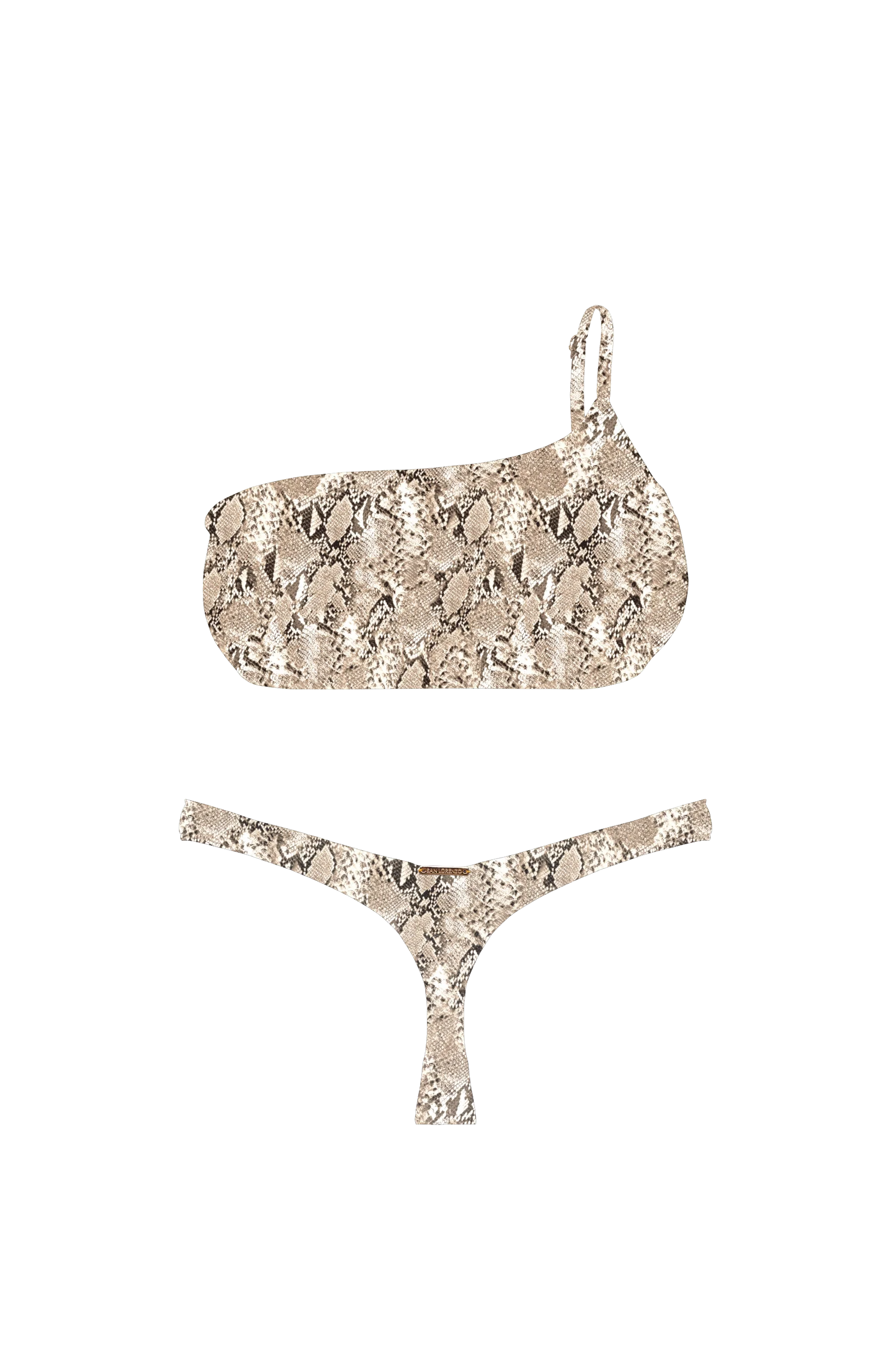 ANIMAL Desert Snake Ribbed One Shoulder Bandeau Top - Image 17