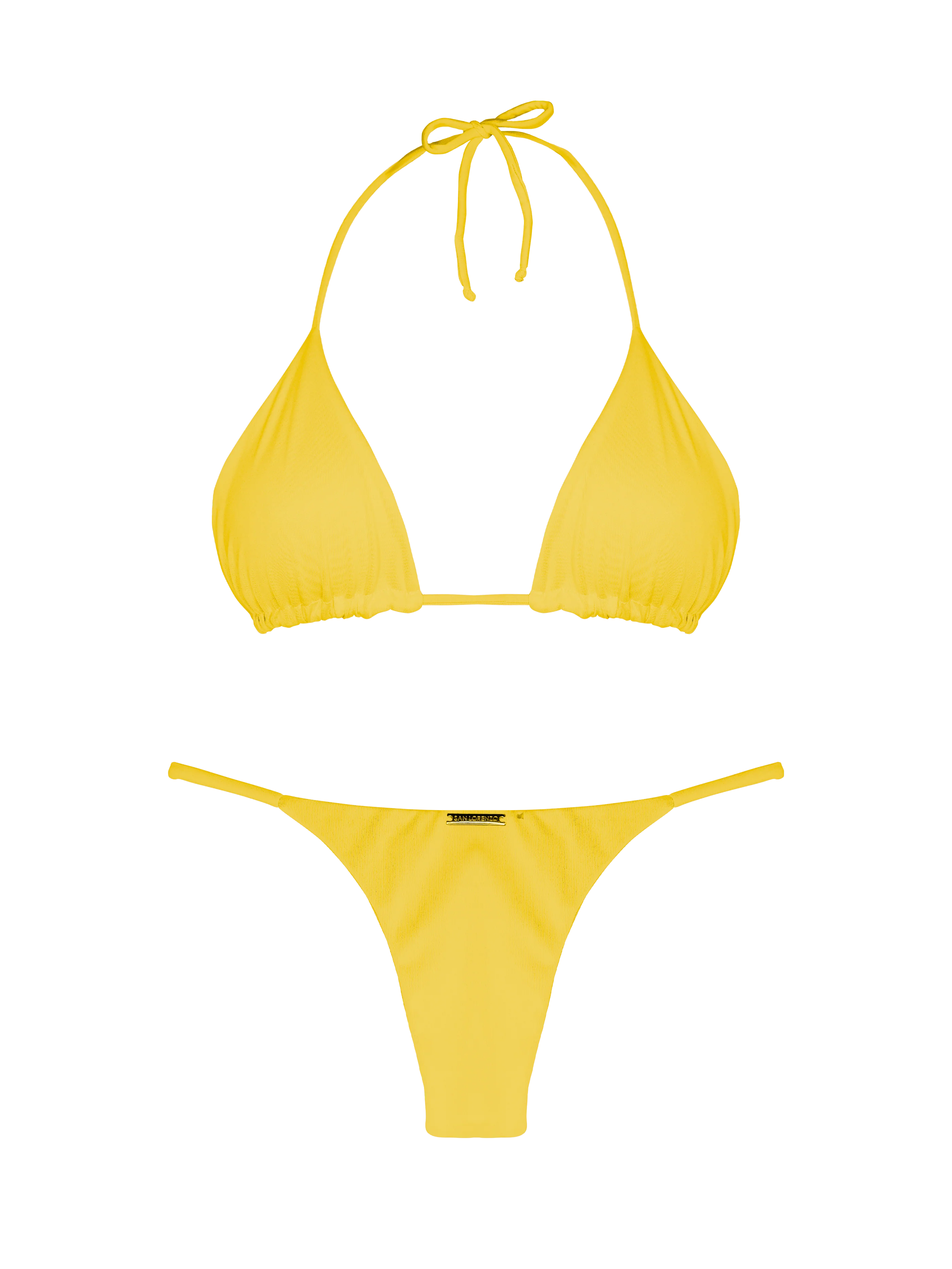 Essential Solids Citrine Thin Brief Bikini Bottom - Image 6