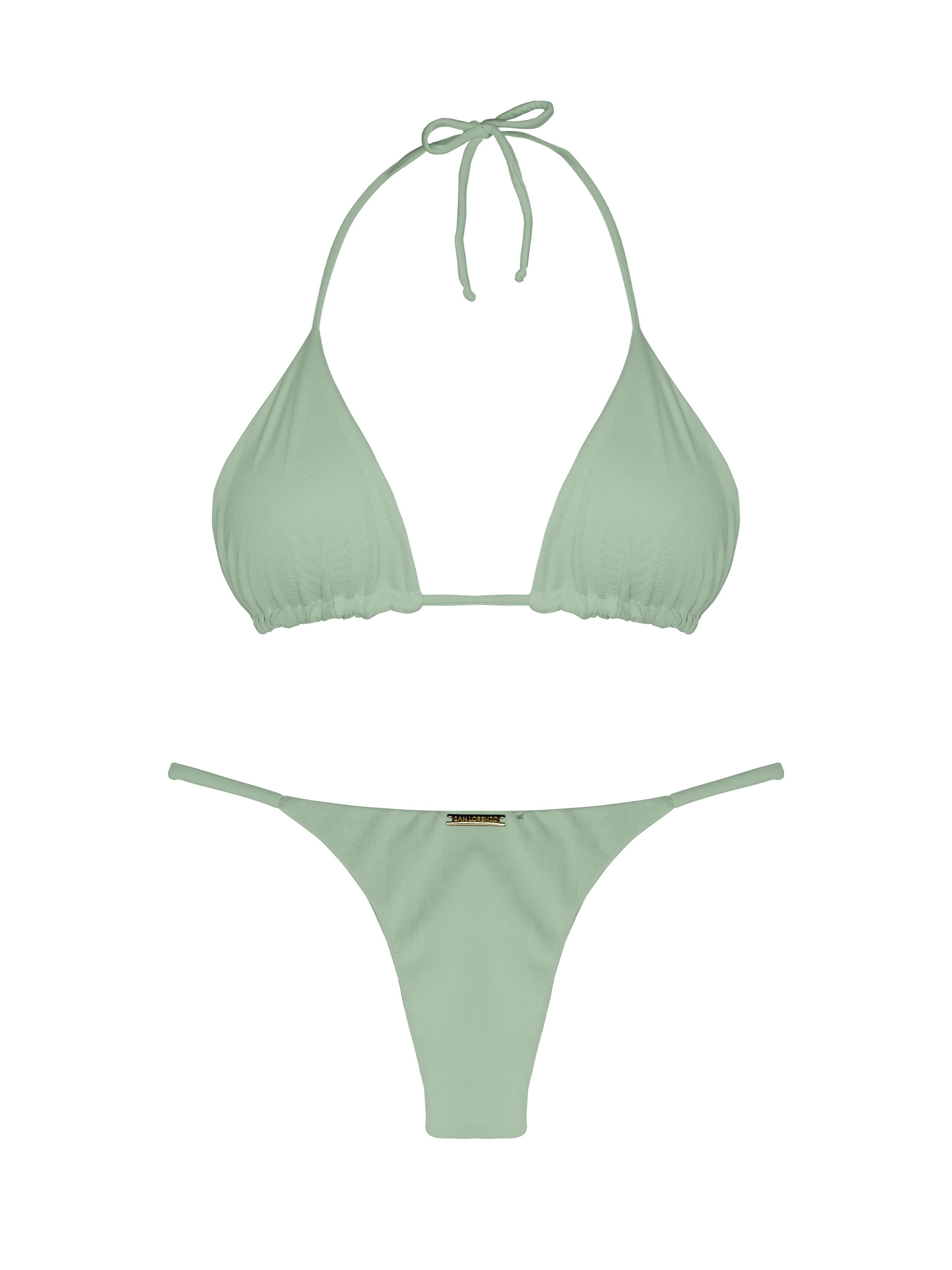 Essential Solids Moss Oasis Thin Brief Bikini Bottom - Image 11