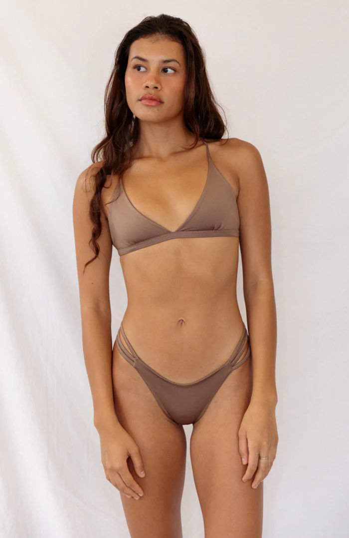 Essential Solids Mudslide Magic Cross Back Bikini Top - Image 6