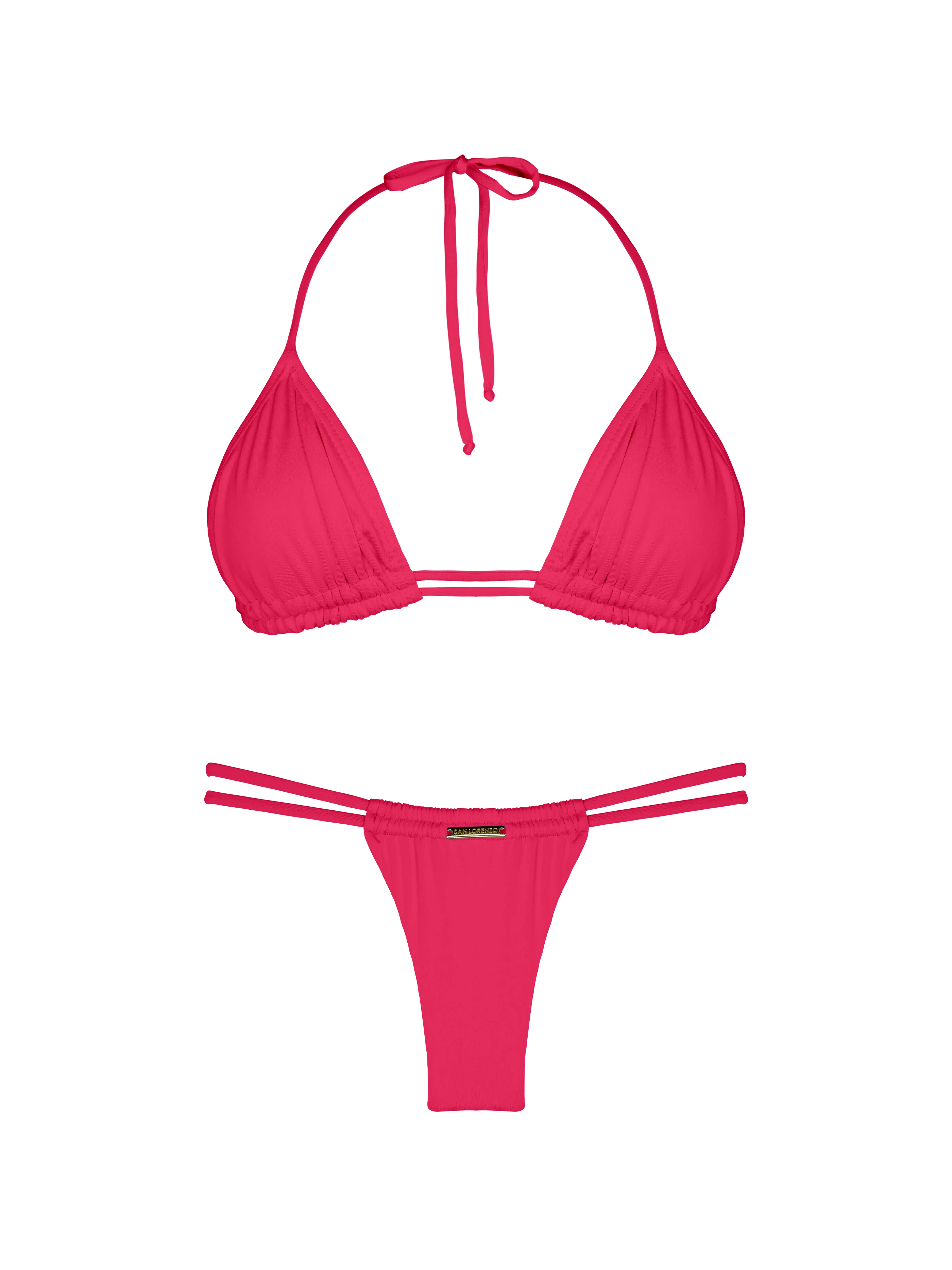 Essential Solids Pink Fusion Double Loop String Bikini Bottom - Image 9