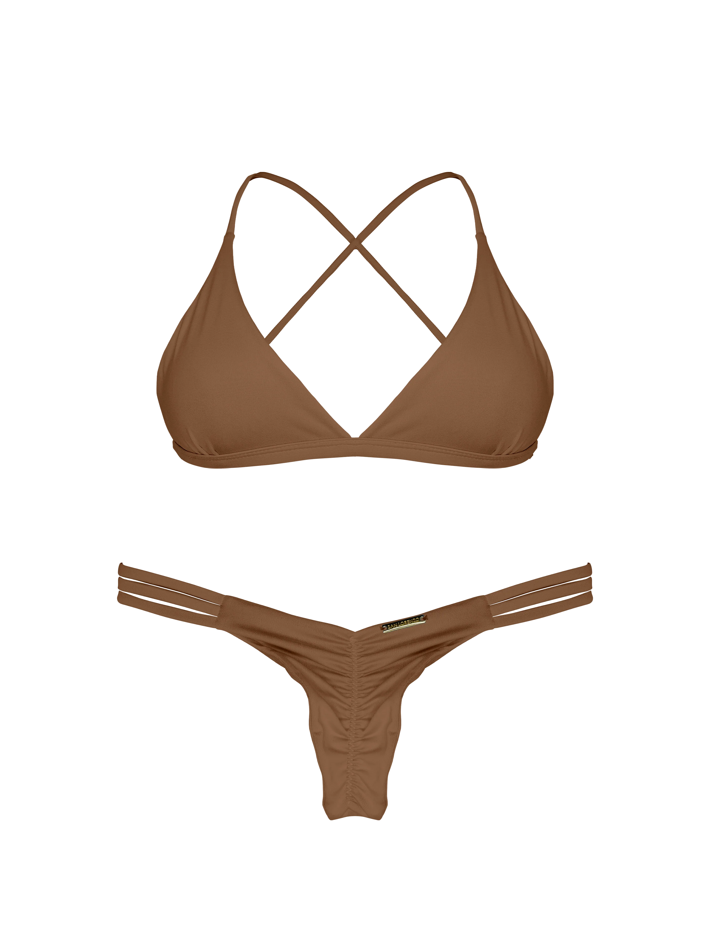 Essential Solids Mudslide Magic Cross Back Bikini Top - Image 8