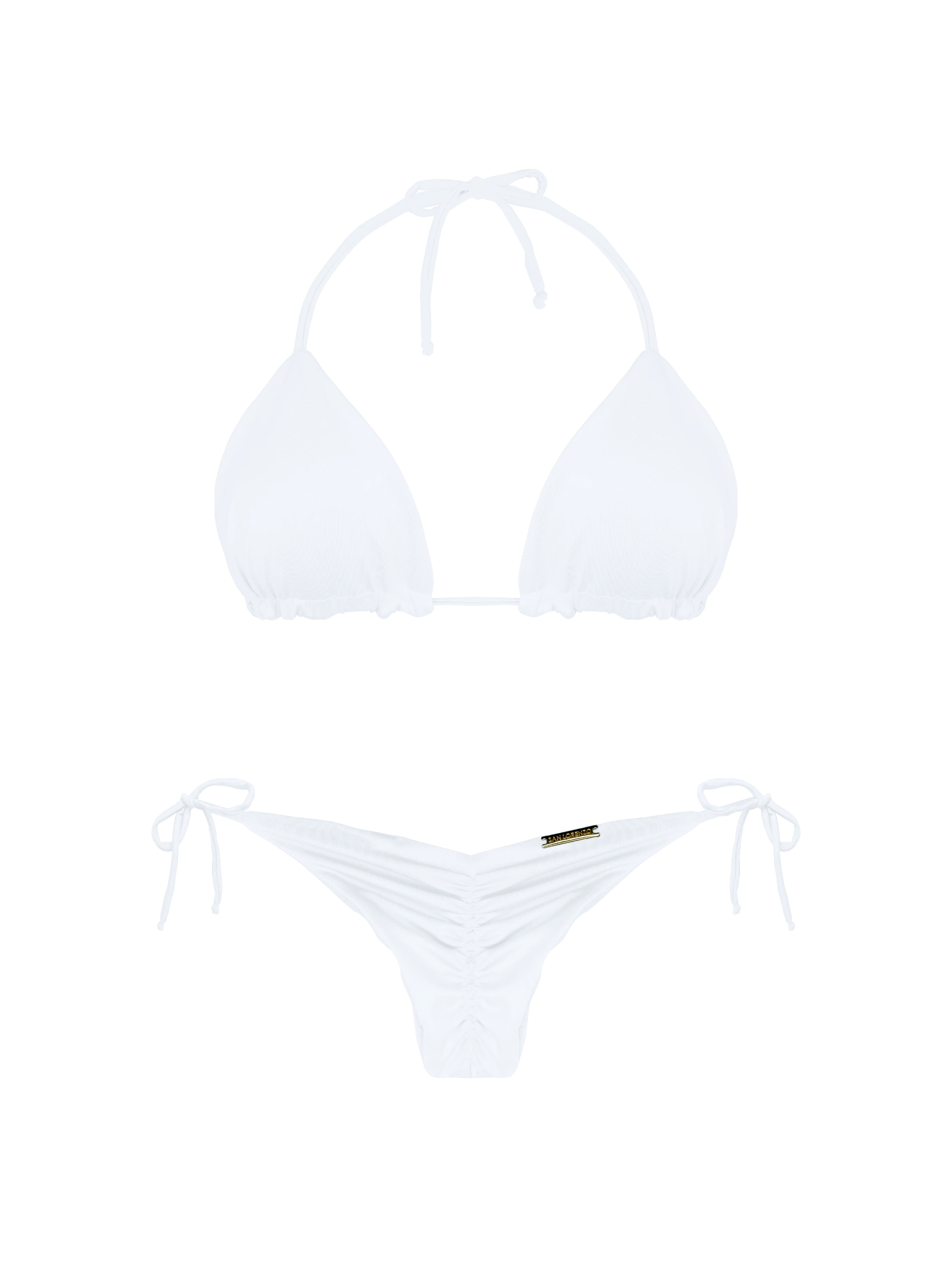 Essential Solids Pearl Rounded Triangle Bikini Top - Image 7