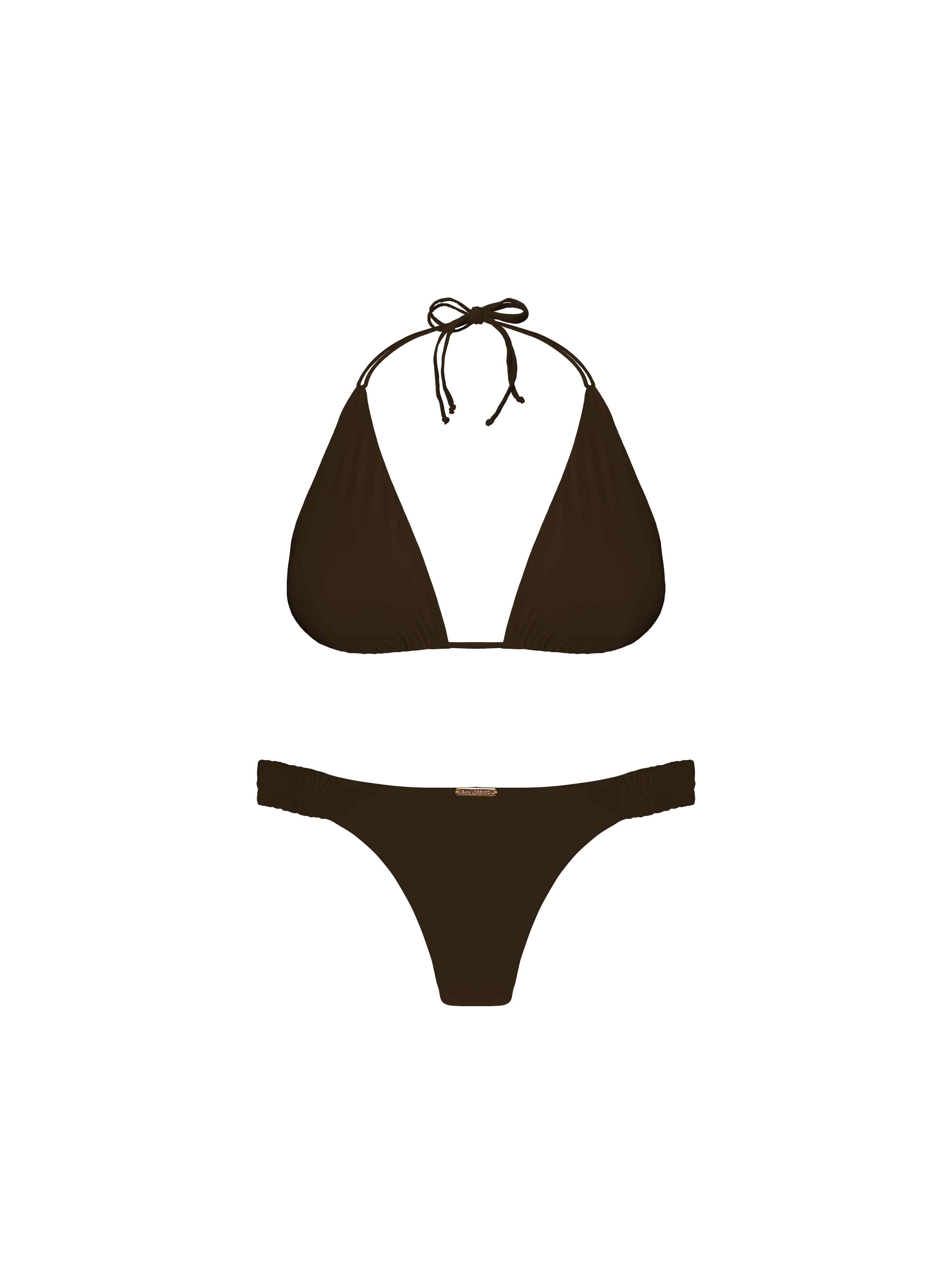 Eterna Chocolate Double String Halter Bikini Top - Image 11