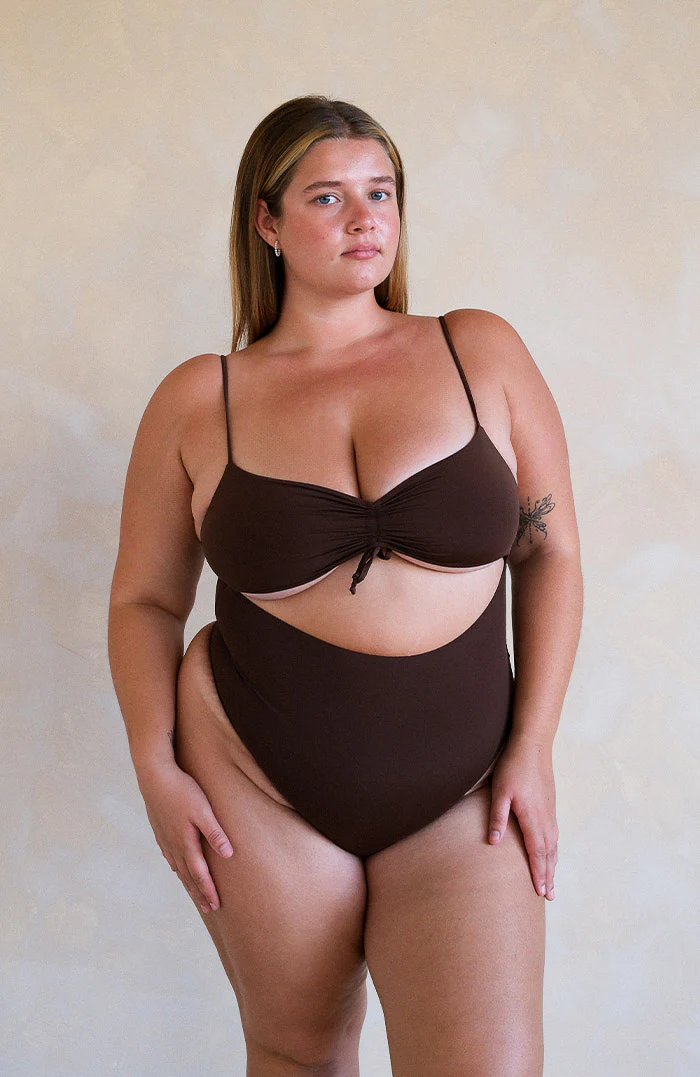 Eterna Chocolate Retro Cut Out Bikini One Piece - Image 10