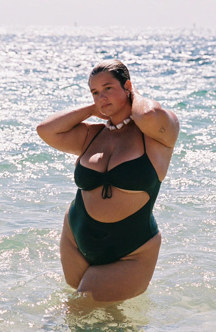 Eterna Chocolate Retro Cut Out Bikini One Piece - Image 4
