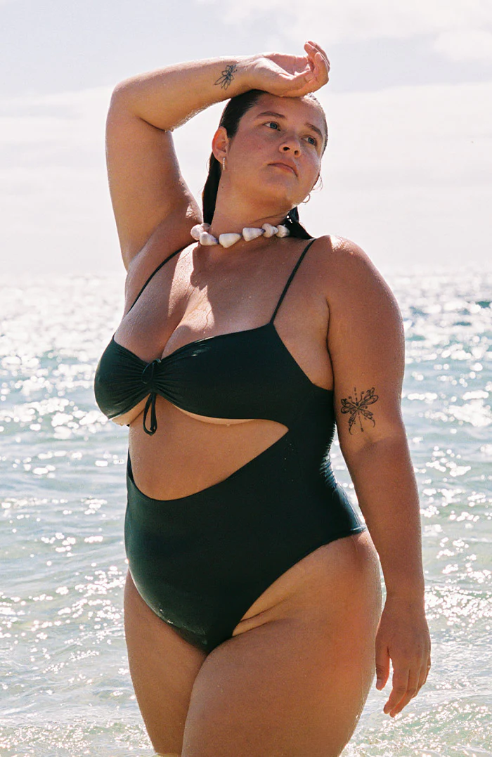 Eterna Chocolate Retro Cut Out Bikini One Piece - Image 6