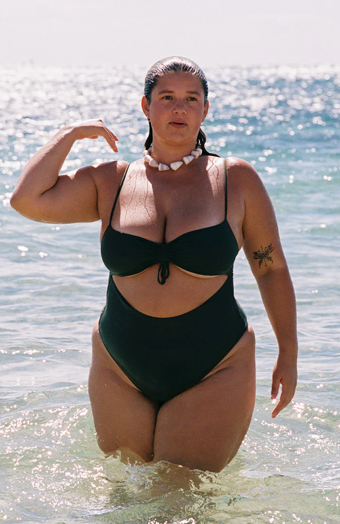 Eterna Chocolate Retro Cut Out Bikini One Piece - Image 7