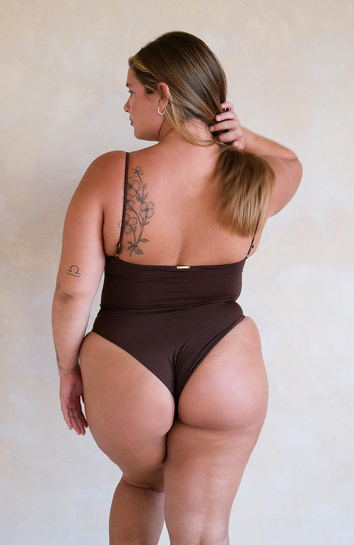 Eterna Chocolate Retro Cut Out Bikini One Piece - Image 9