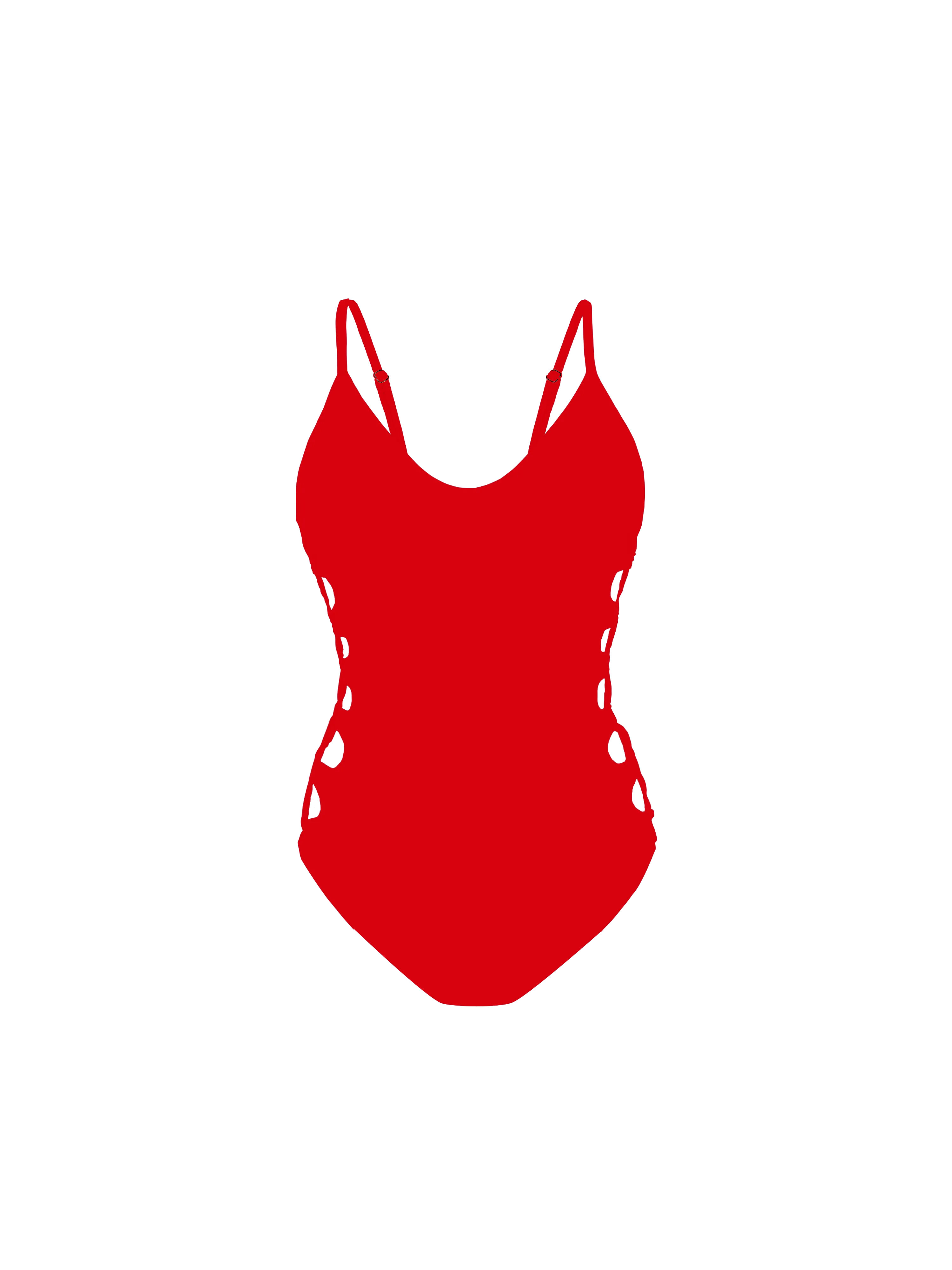Eterna True Crimson Side Lace Up Bikini One Piece - Image 15