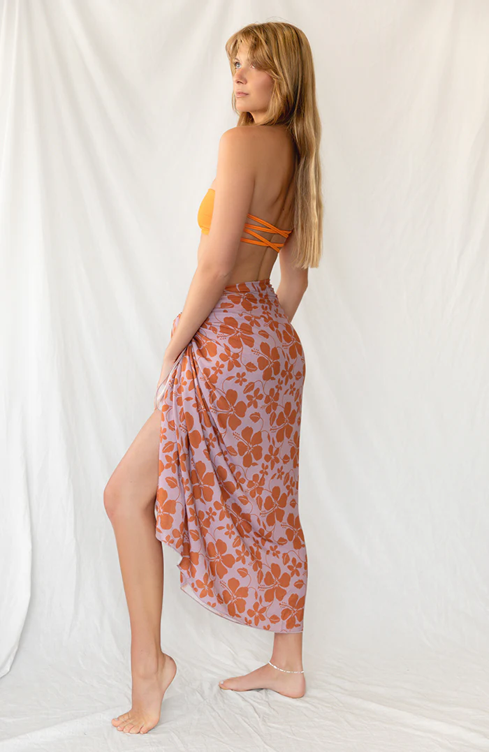 Hibiscus Purple Sarong - Image 2