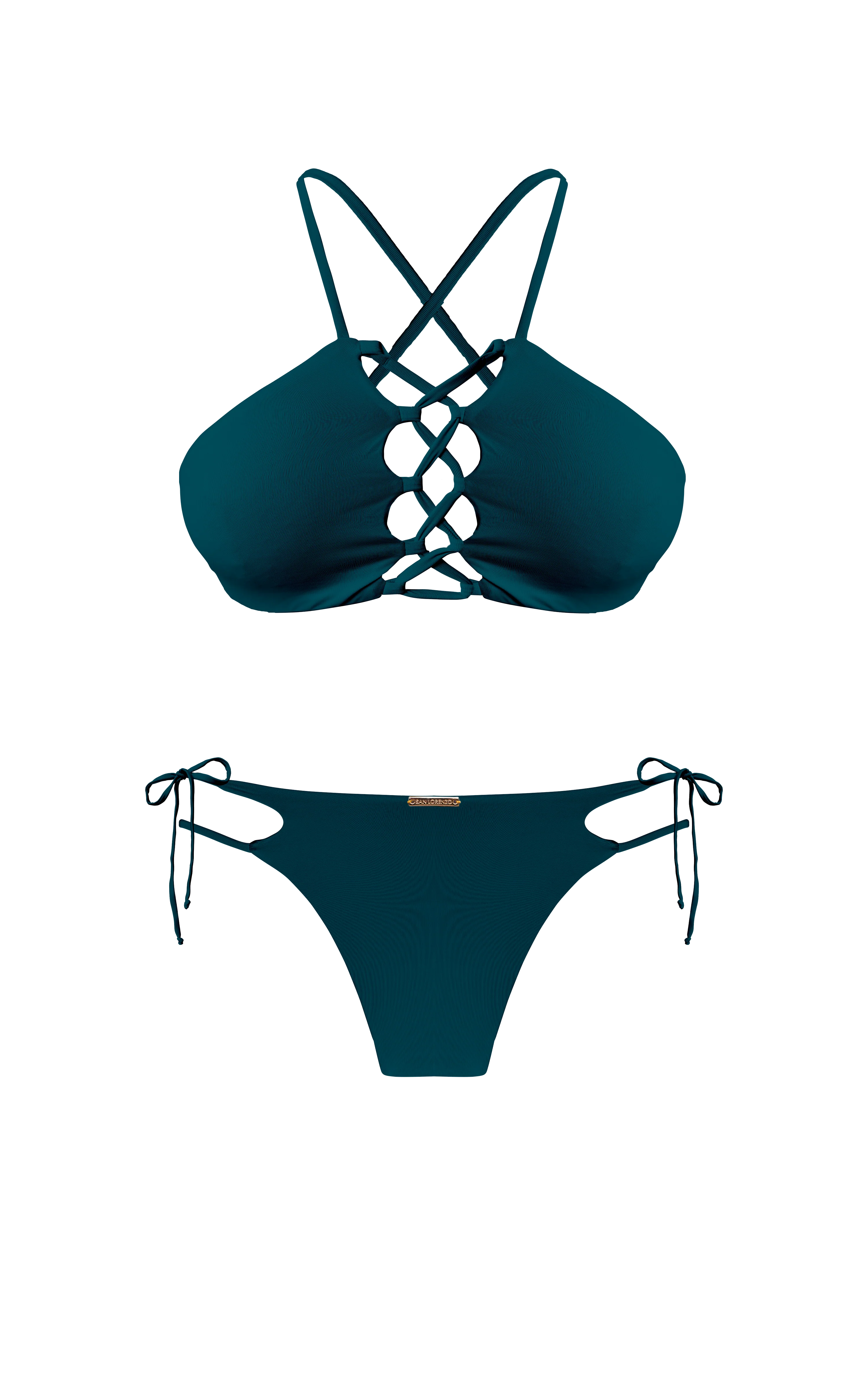 Island Palms Lafayette Hipster Strap String Bikini Bottom - Image 9