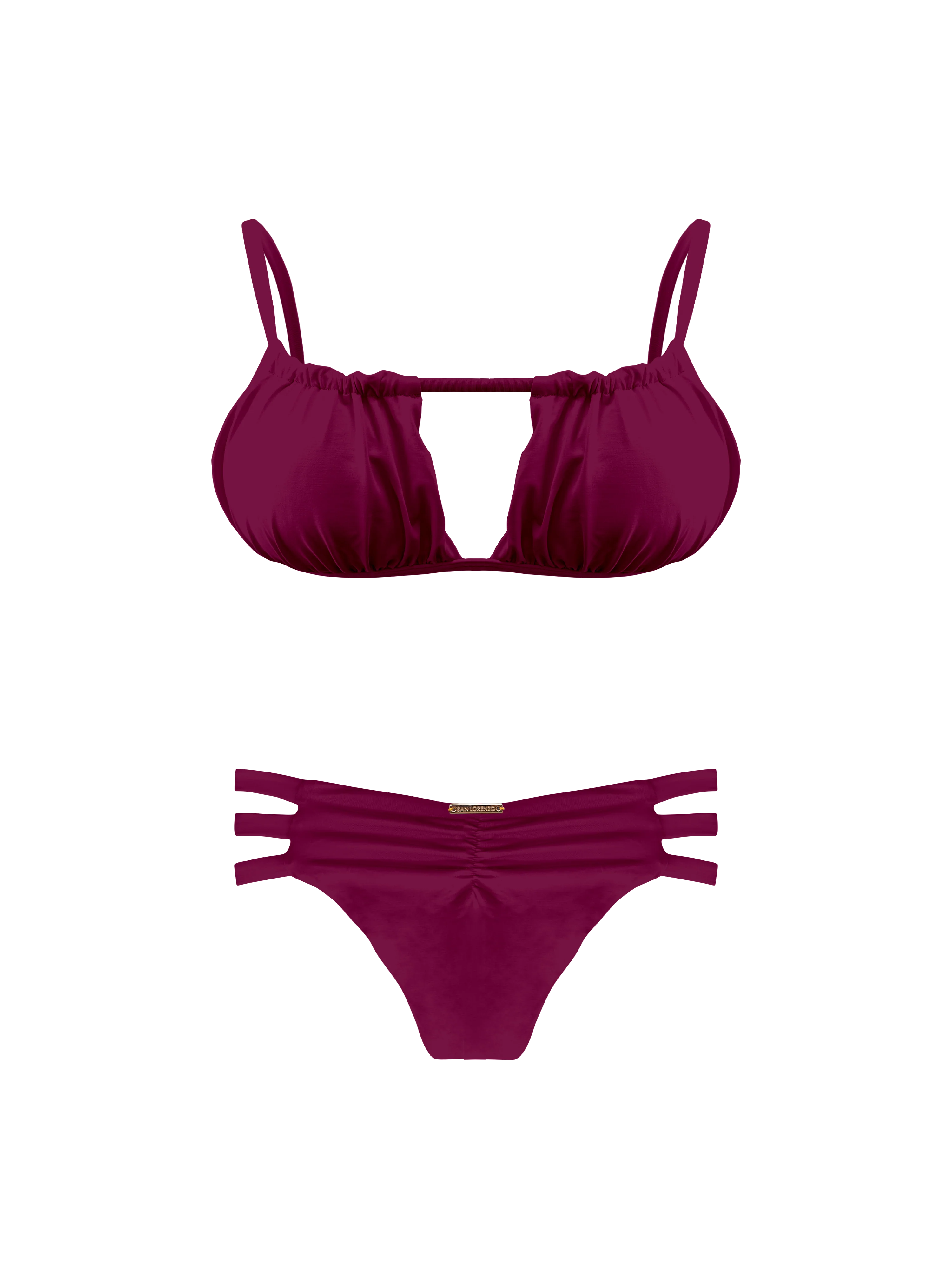 Kaia Mahogany Bralette Bikini Top - Image 12
