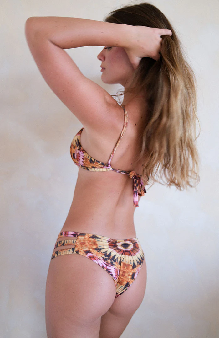Kaia Sari Bloom Three Strap Ruched Bikini Bottom - Image 15
