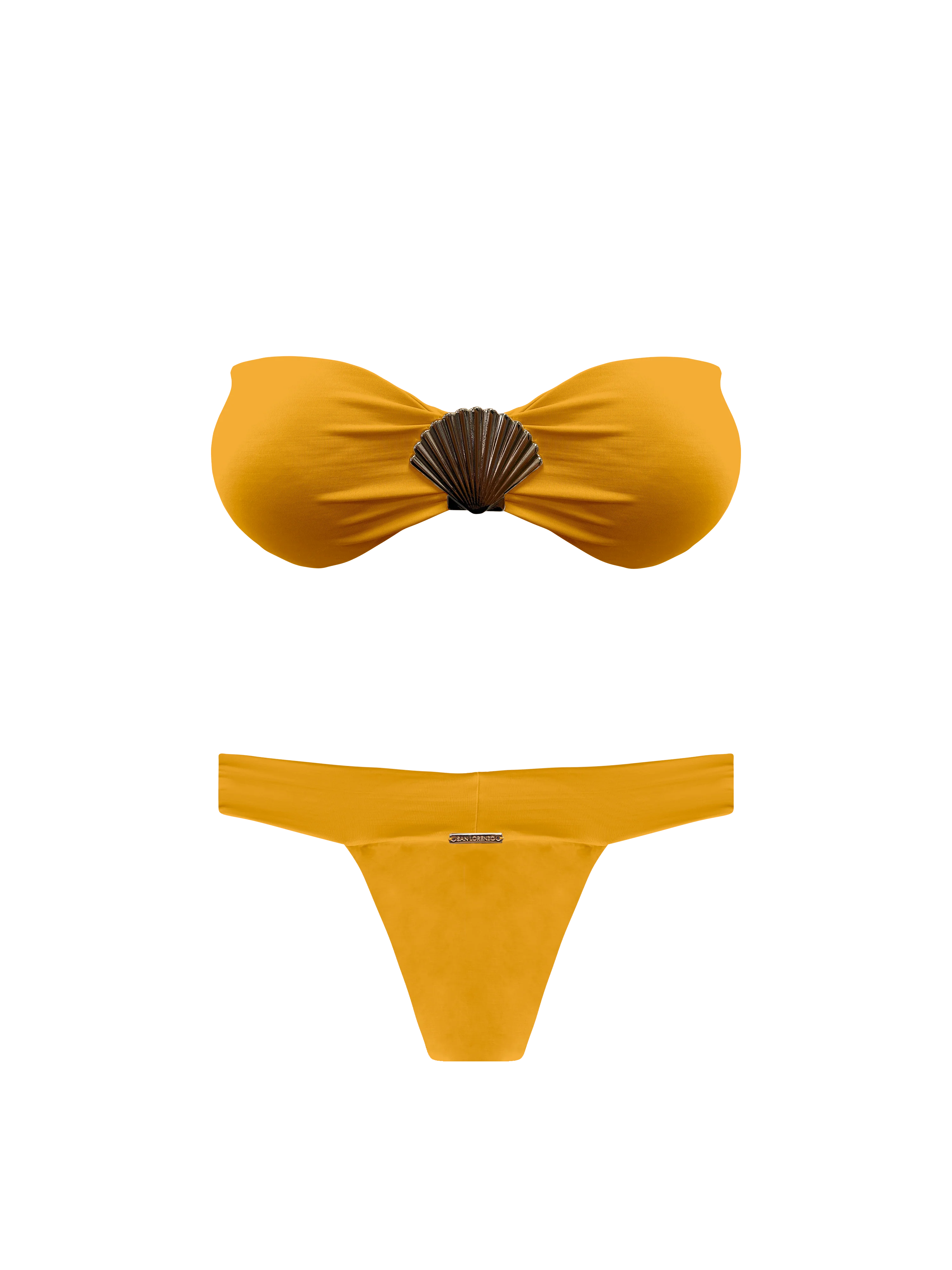 Kaia Sunhoney Shell Bandeau Bikini Top - Image 15