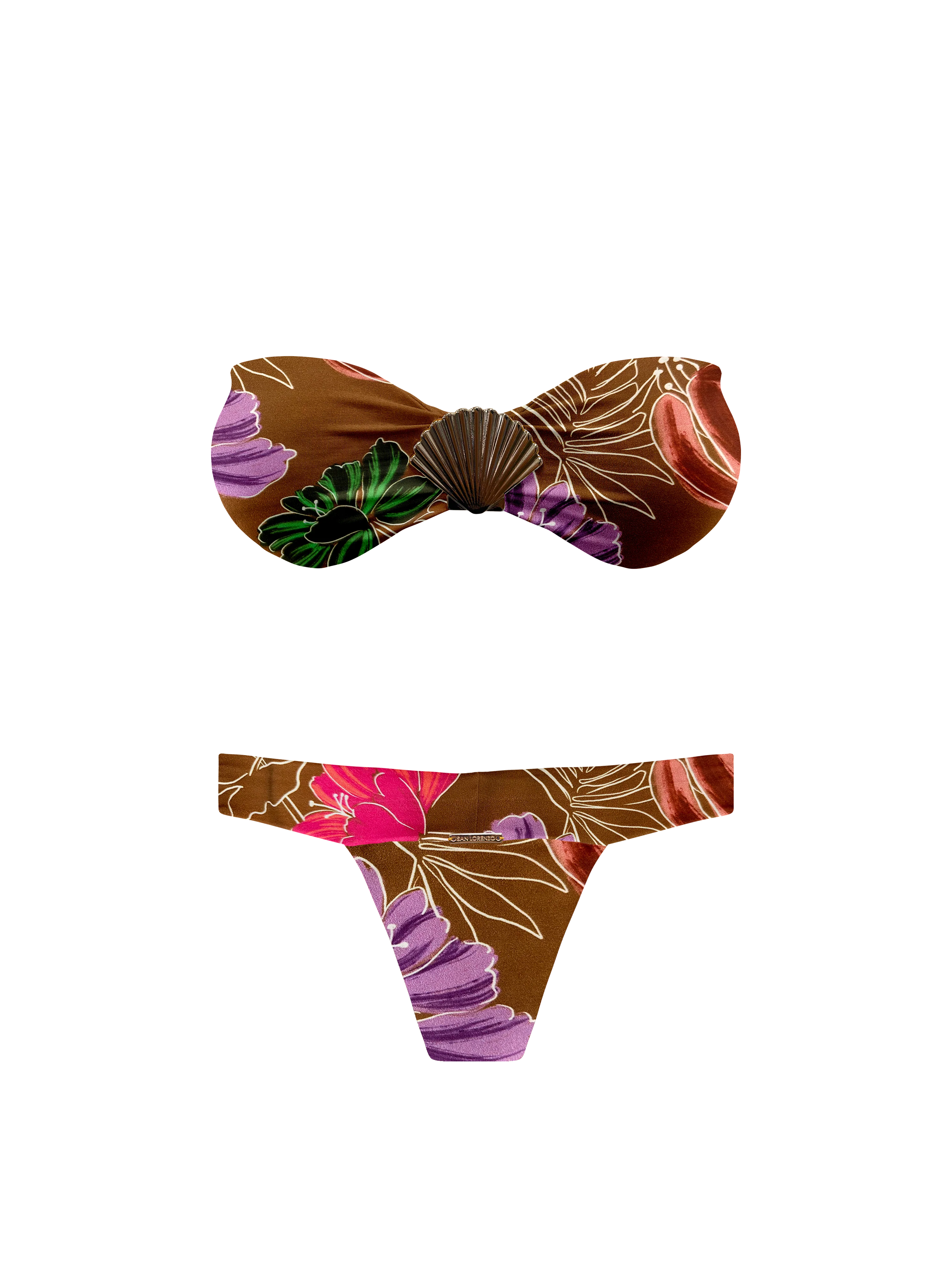 Kaia Wild Blossom Shell Bandeau Bikini Top - Image 14