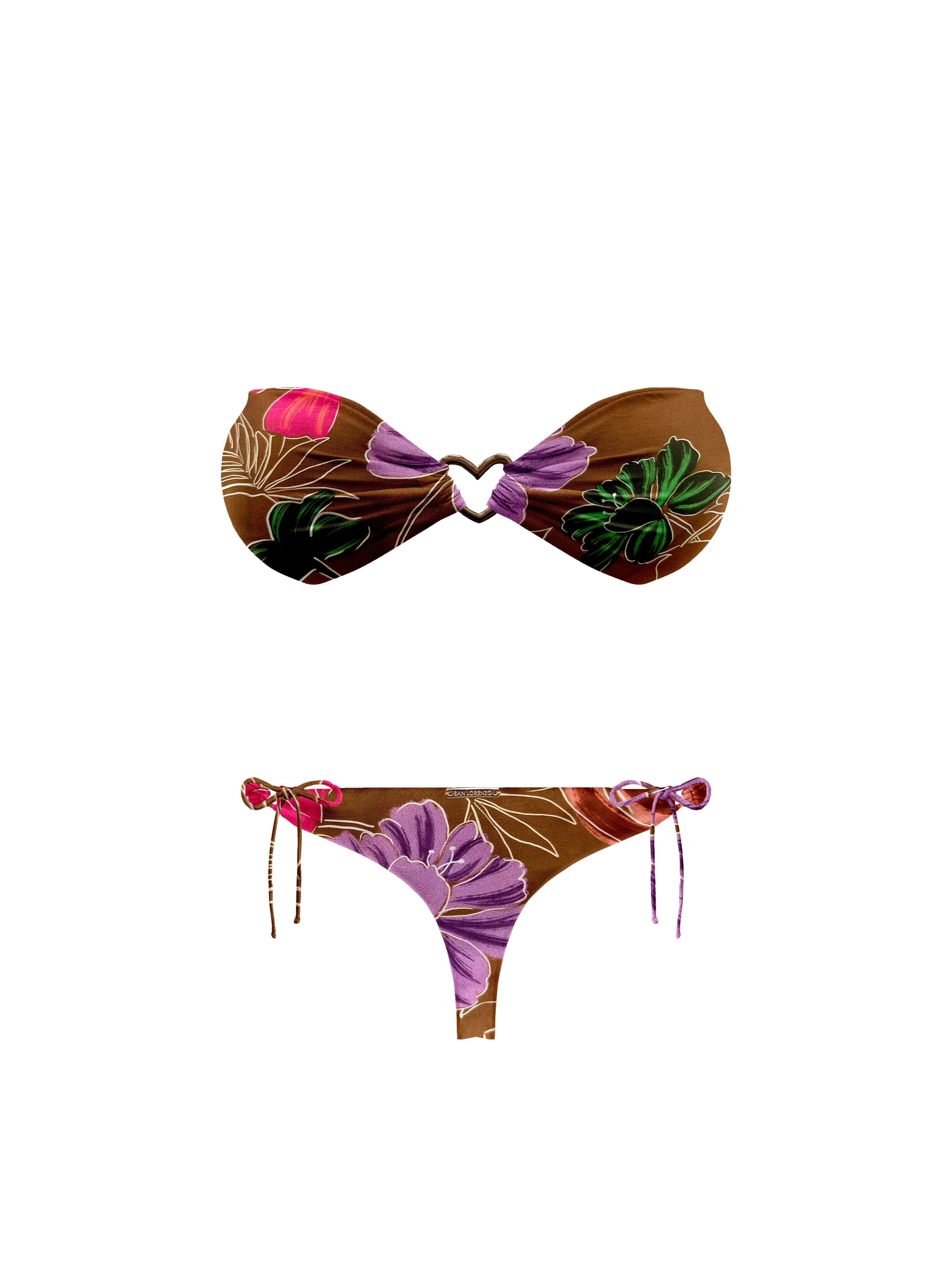 Kaia Wild Blossom Thong Tie Loop Bikini Bottom - Image 11