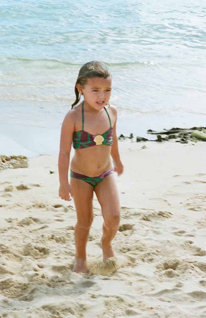 Keiki Kaia Floral Plum Belt Bikini Bottom - Image 6