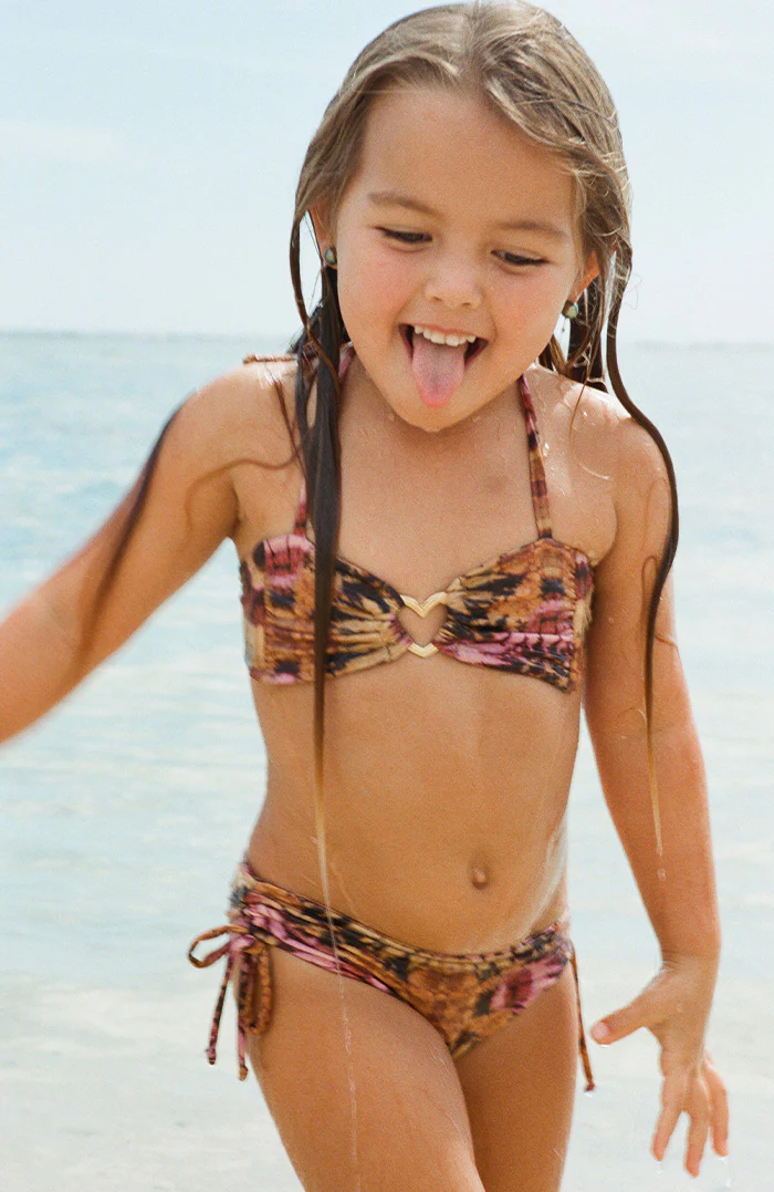 Keiki Kaia Sari Bloom Heart Bandeau Bikini Top