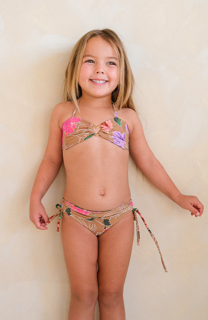 Keiki Kaia Wild Blossom Thong Tie Loop Bikini Bottom - Image 2