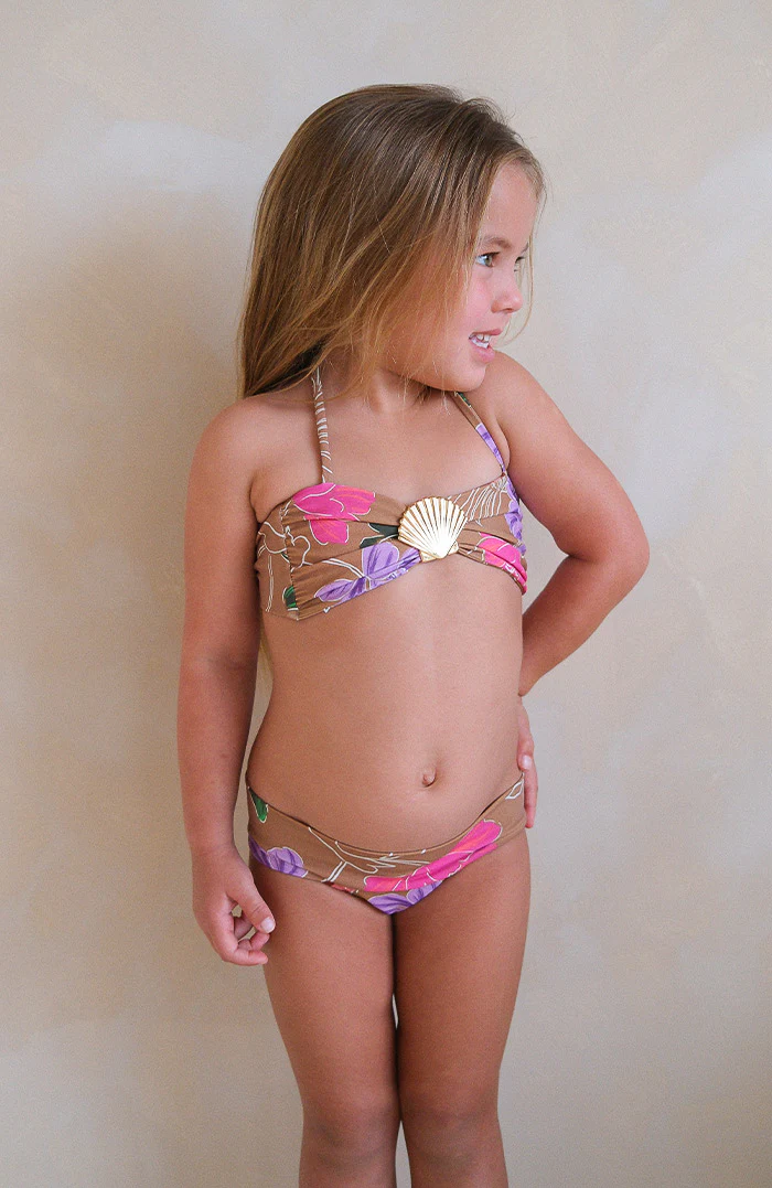 Keiki Kaia Wild Blossom Shell Bandeau Bikini Top - Image 4