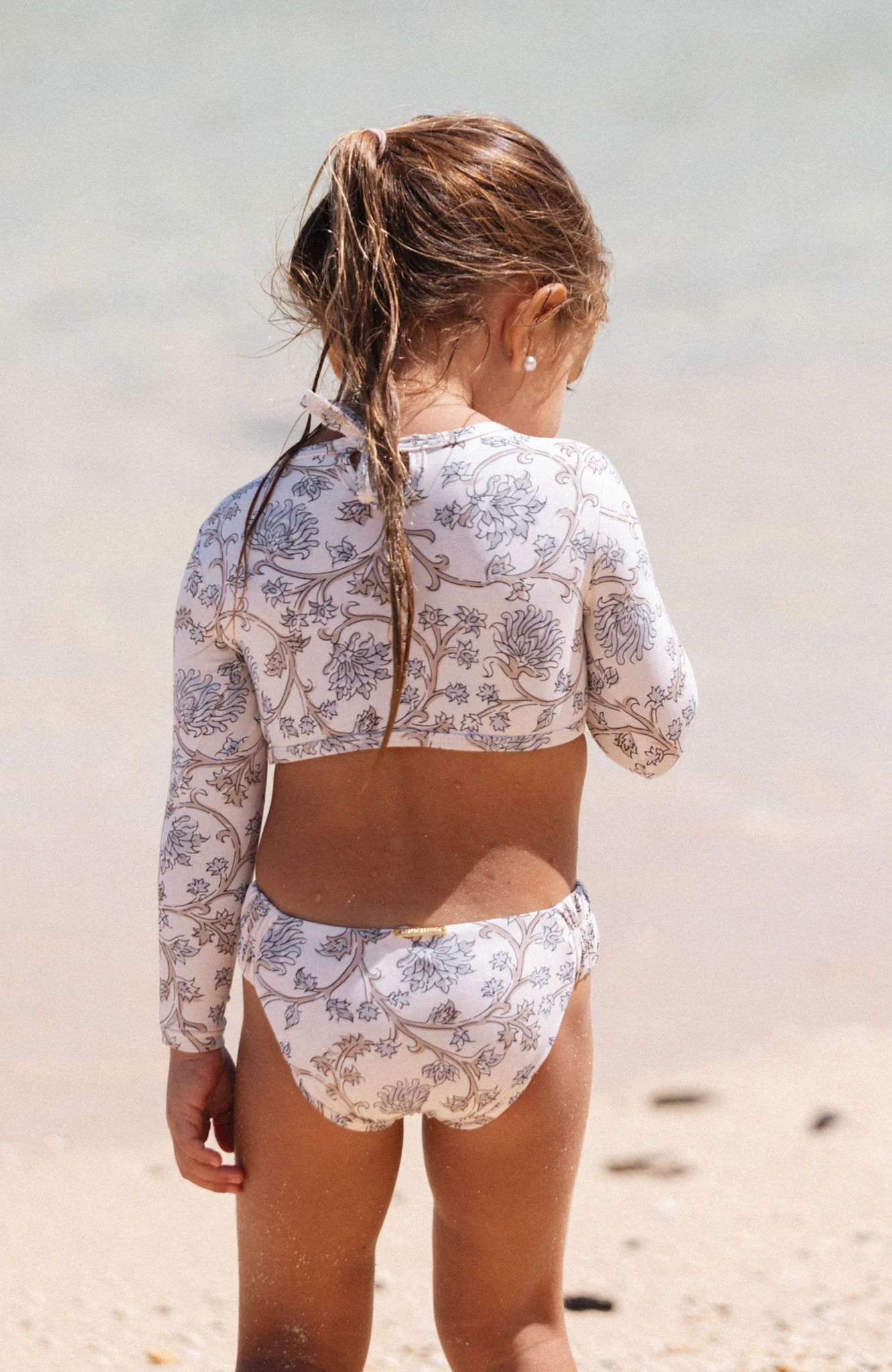 Keiki L'Amour Chantilly Lace Long Sleeve Cropped Top - Image 2