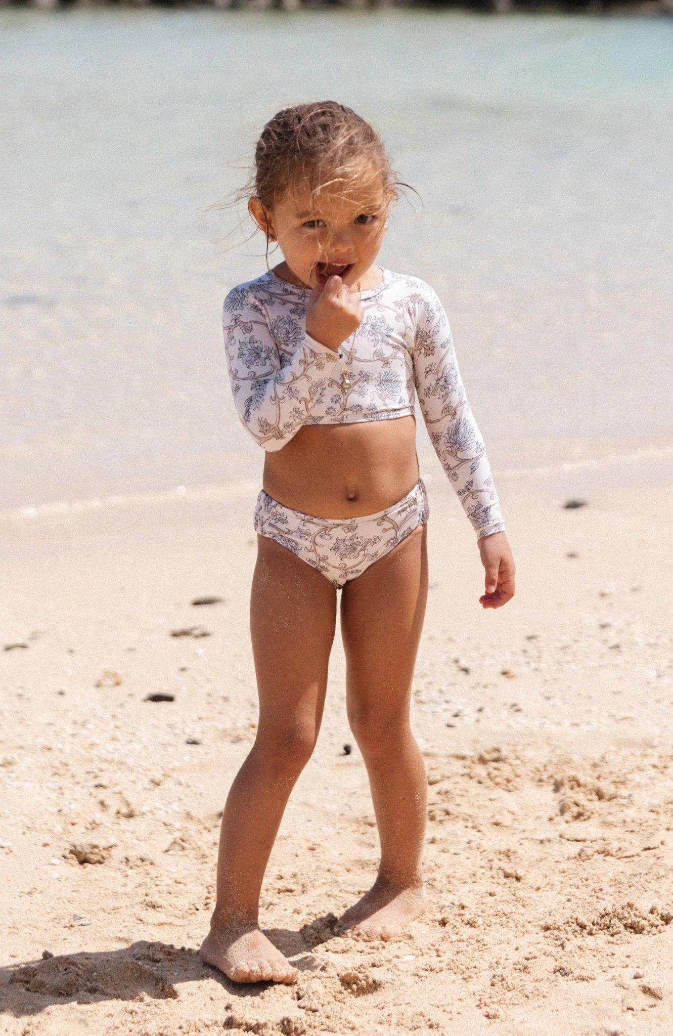 Keiki L'Amour Chantilly Lace Long Sleeve Cropped Top - Image 6