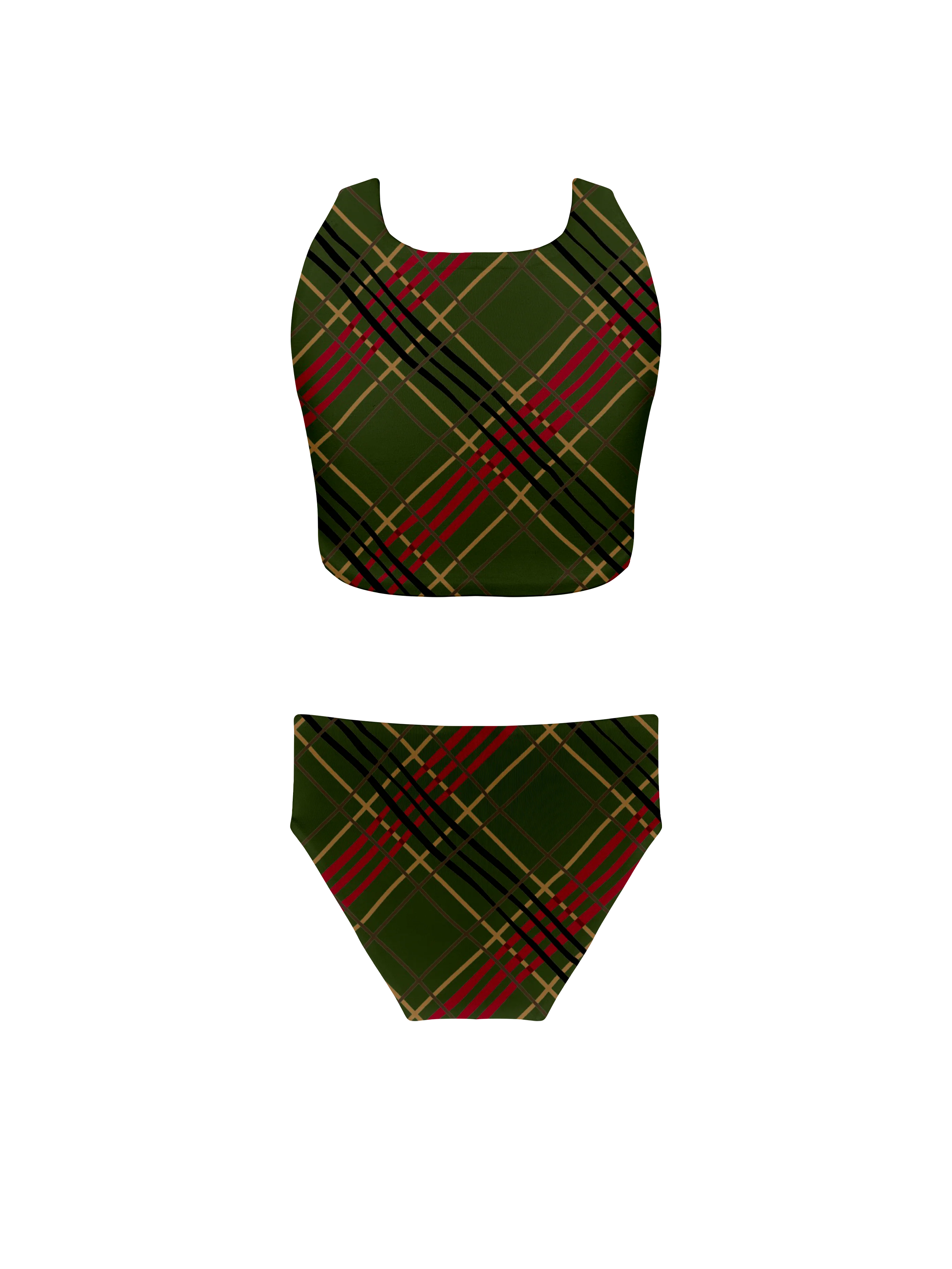 Keiki L'Amour Scottish Plaid High Neck Top
