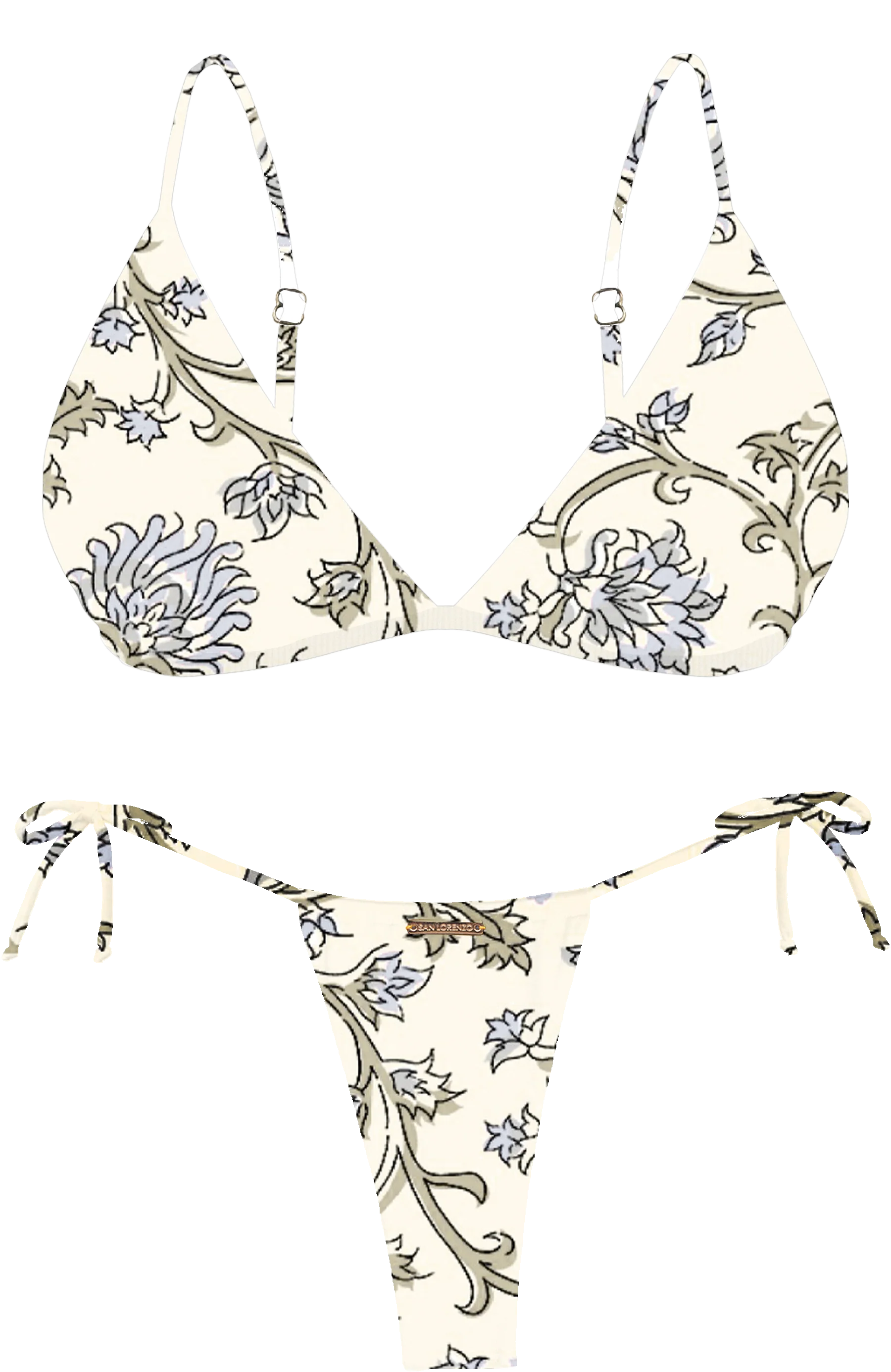 L'Amour Chantilly Lace Sliding Thin Brief Bikini Bottom - Image 8