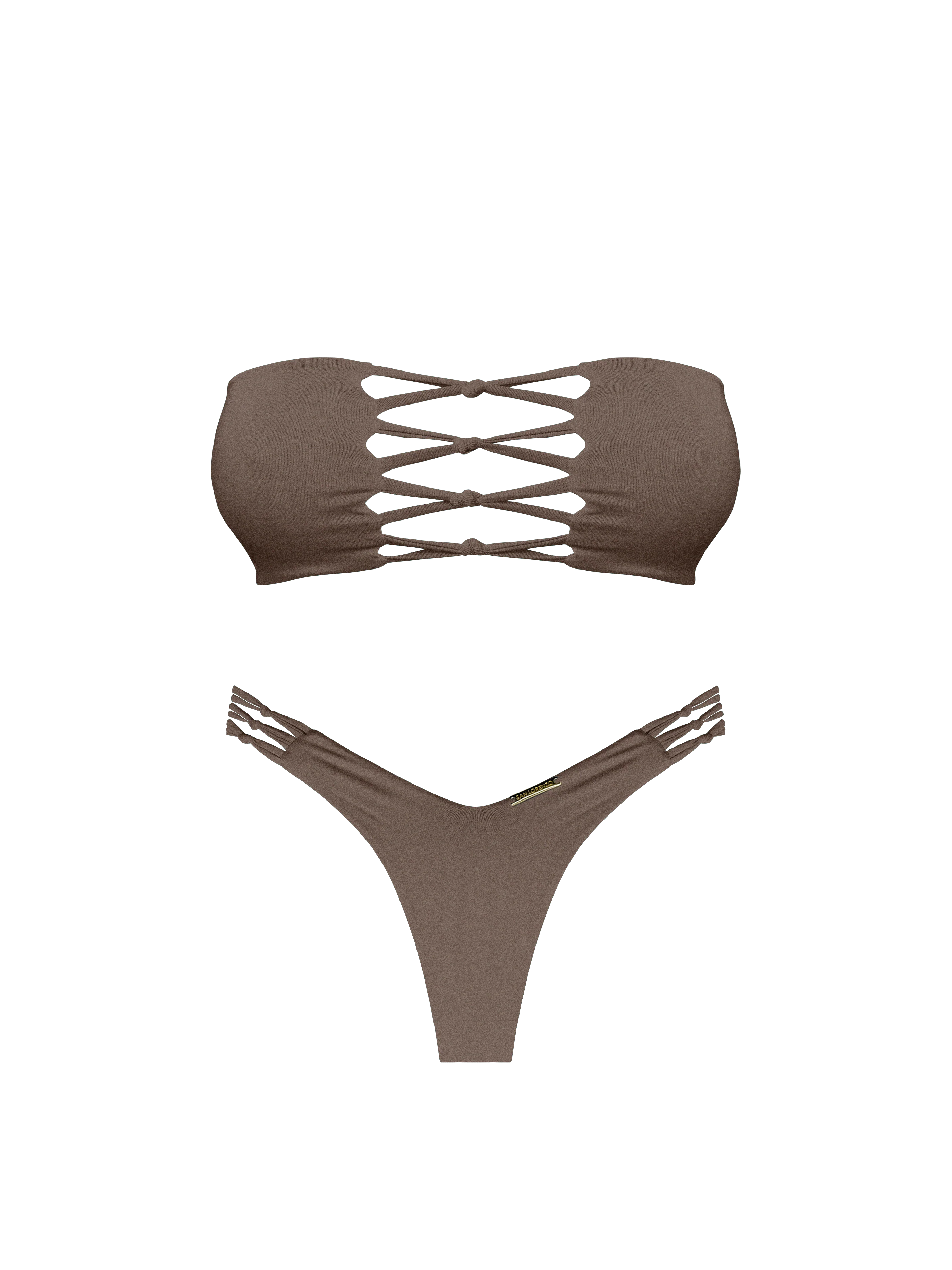 Maréa Tide Clay Braided Bandeau Bikini Top - Image 11