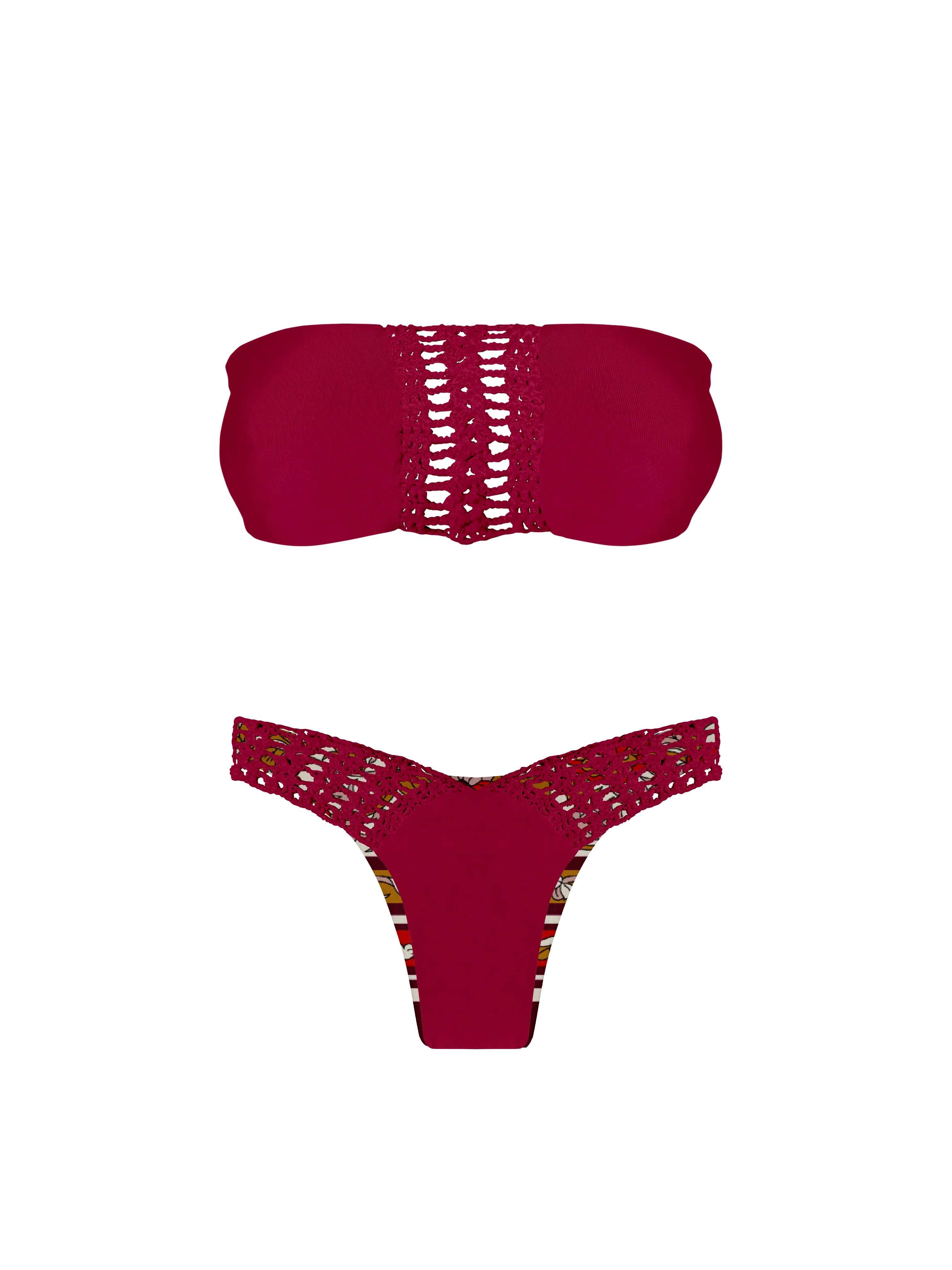 Marrakesh Amethyst Crochet High Cut Bikini Bottom - Image 11
