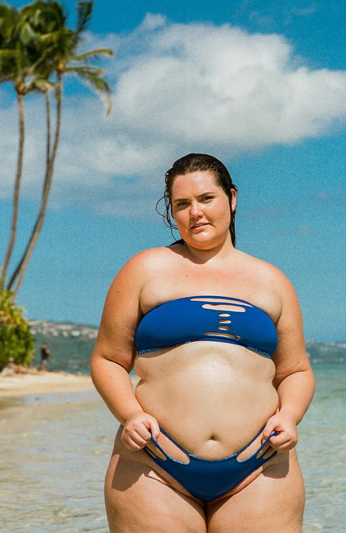 Marrakesh Sapphire Souk Diamond Strap Bandeau Bikini Top - Image 3