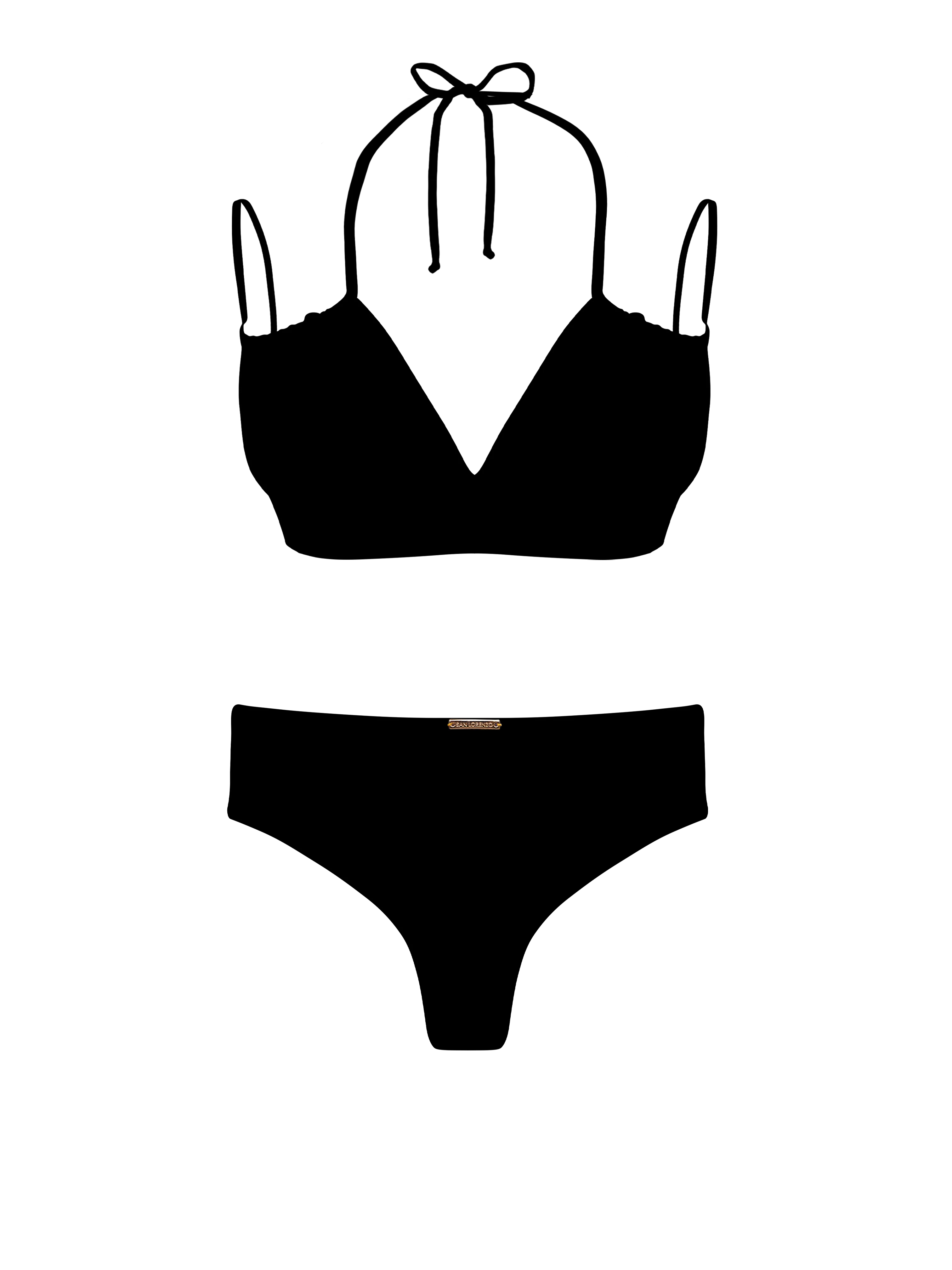 Marrakesh Desert Night Elastic Tie Front Bikini Top - Image 11