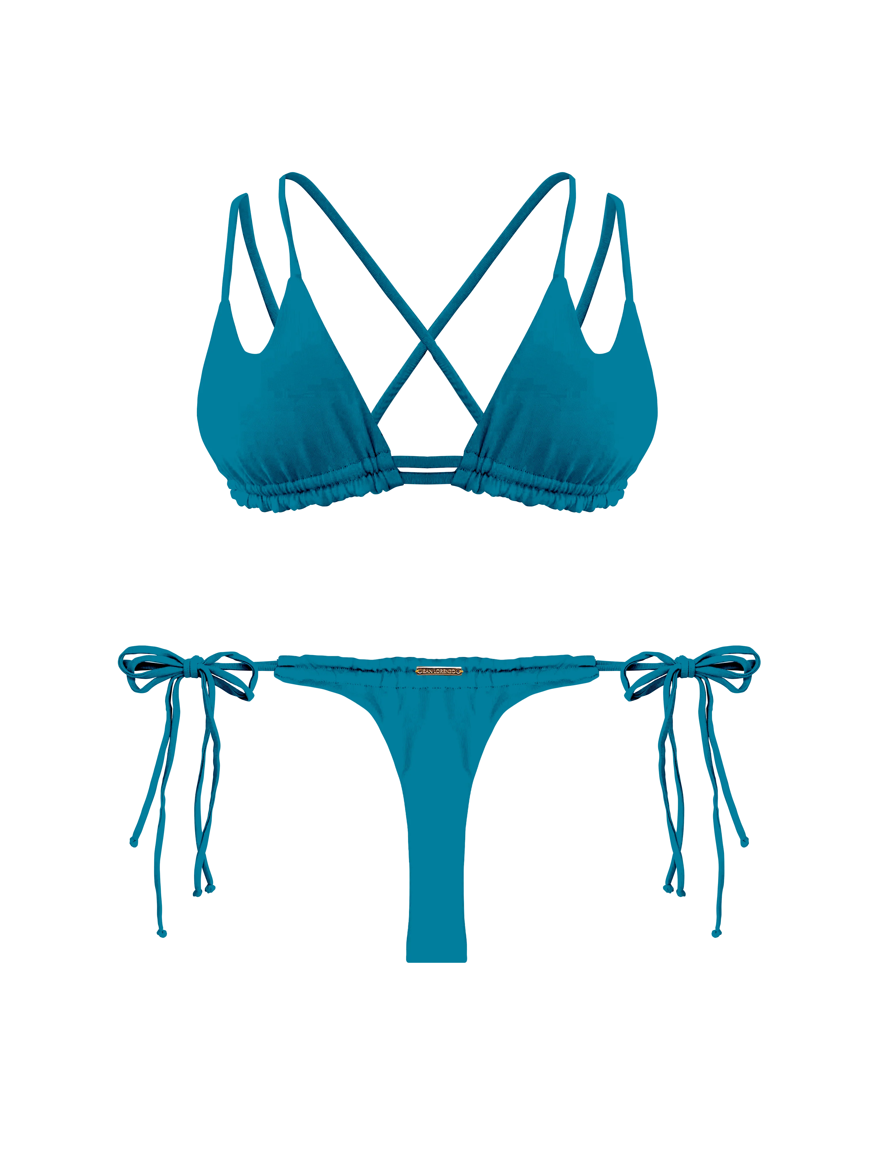 Marrakesh Esmeralda Double Loop String Halter Bikini Top - Image 11