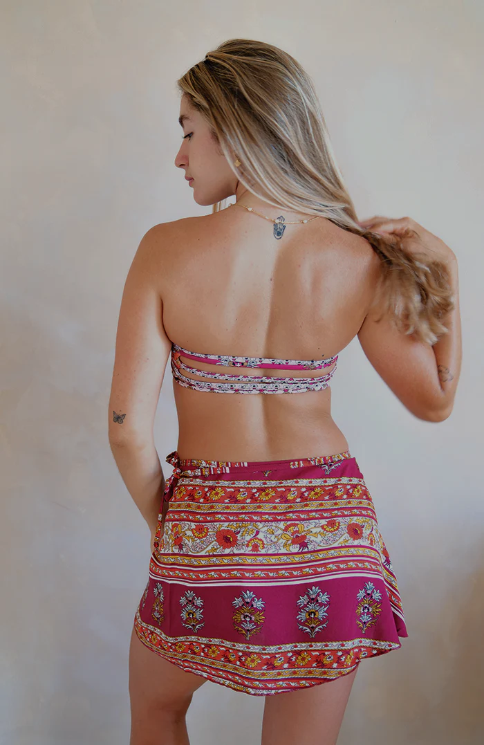 Marrakesh Garden Wrap Skirt Short - Image 2