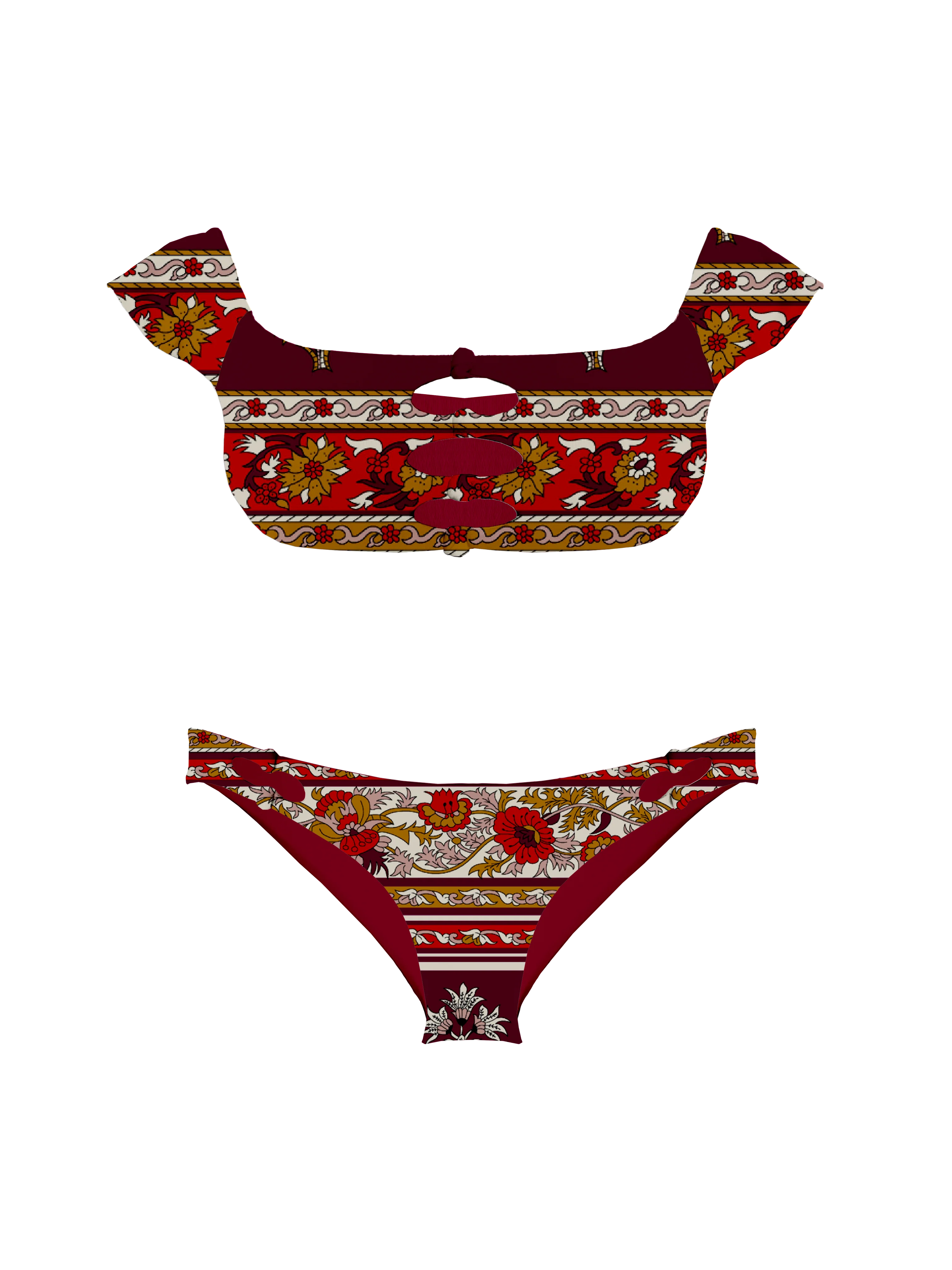 Marrakesh Garden Brief Knotted Bikini Bottom - Image 9