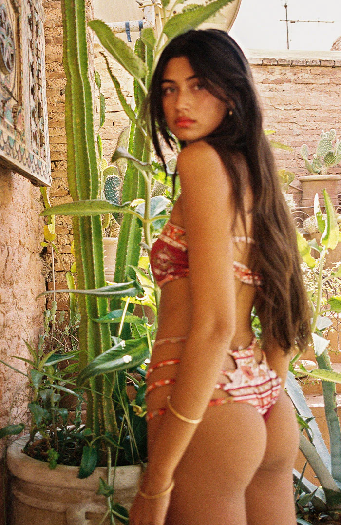 Marrakesh Garden Diamond Strap Bandeau Bikini Top - Image 2
