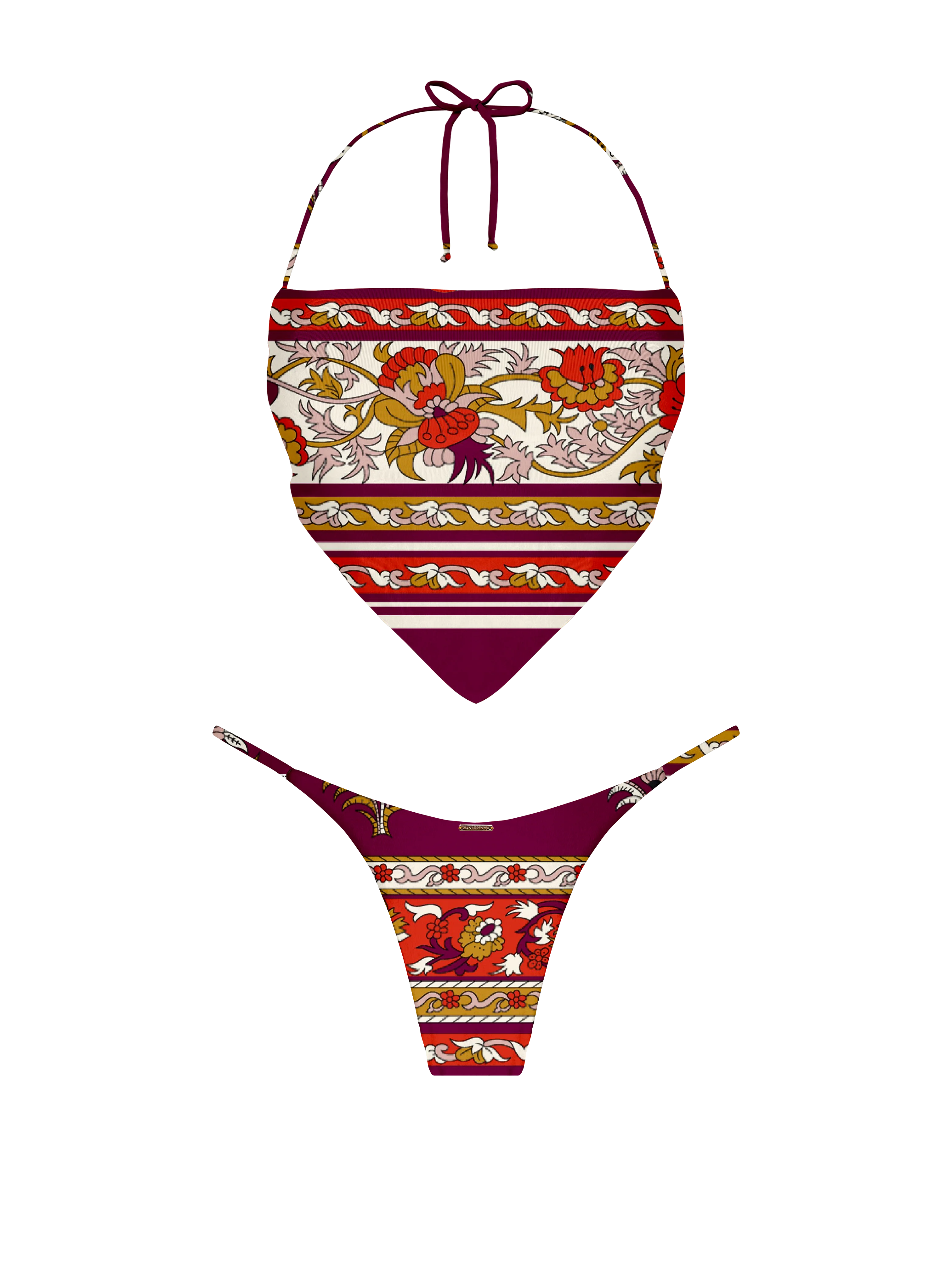 Marrakesh Garden High Cut Thin Brief Bikini Bottom - Image 10