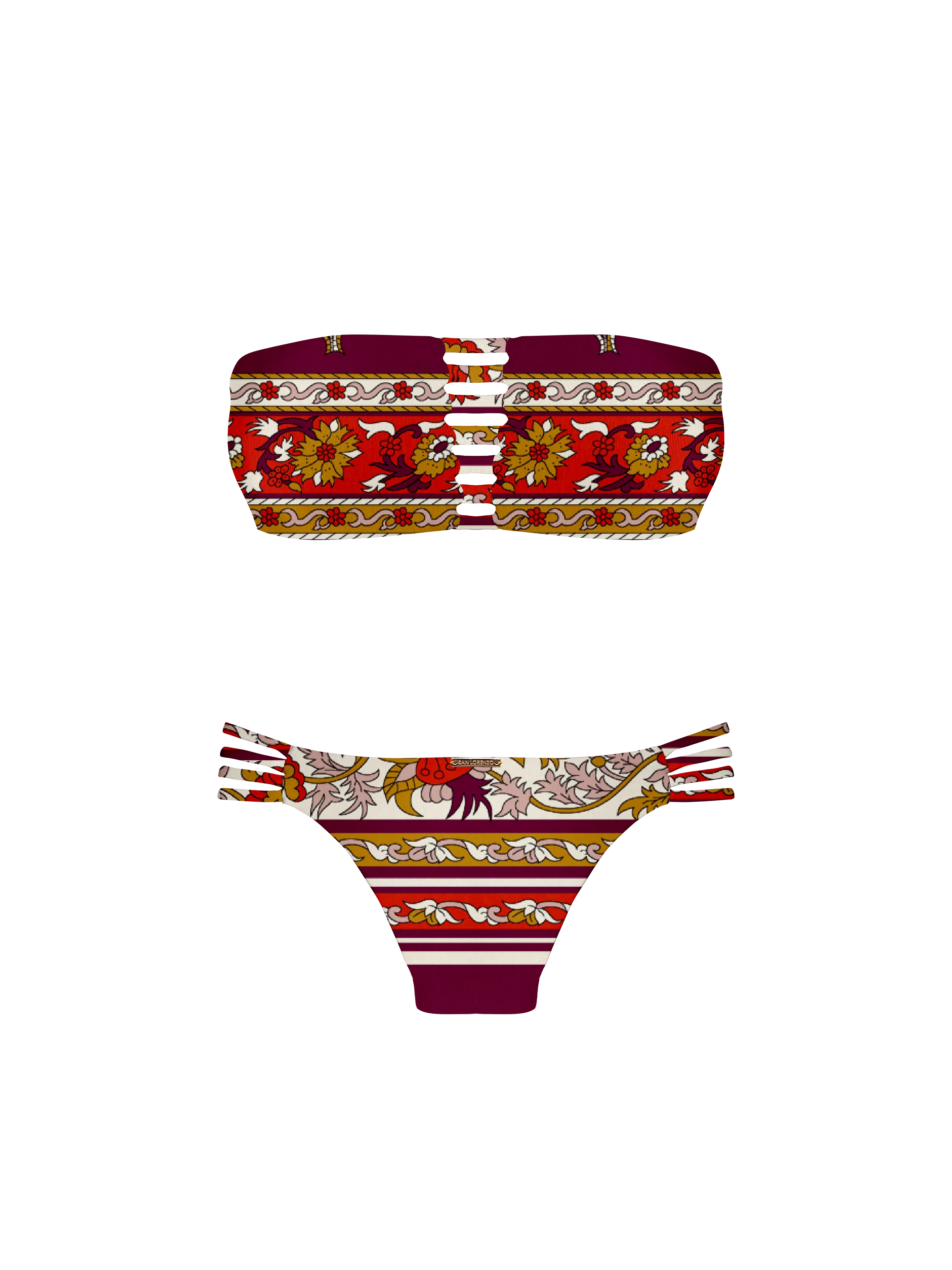 Marrakesh Garden Hipster Strap Bikini Bottom - Image 11