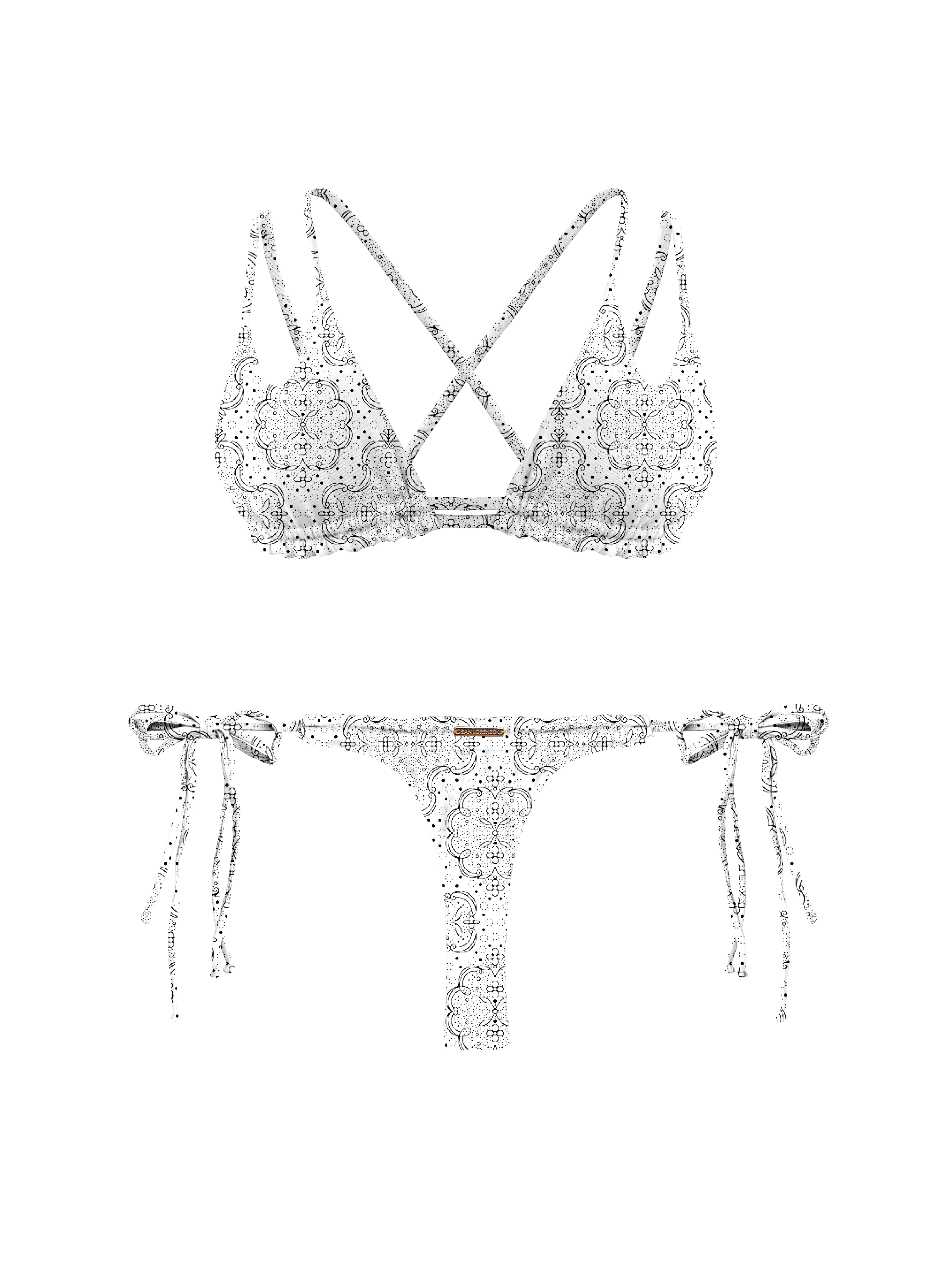Marrakesh Moroccan Double Loop String Halter Bikini Top - Image 11