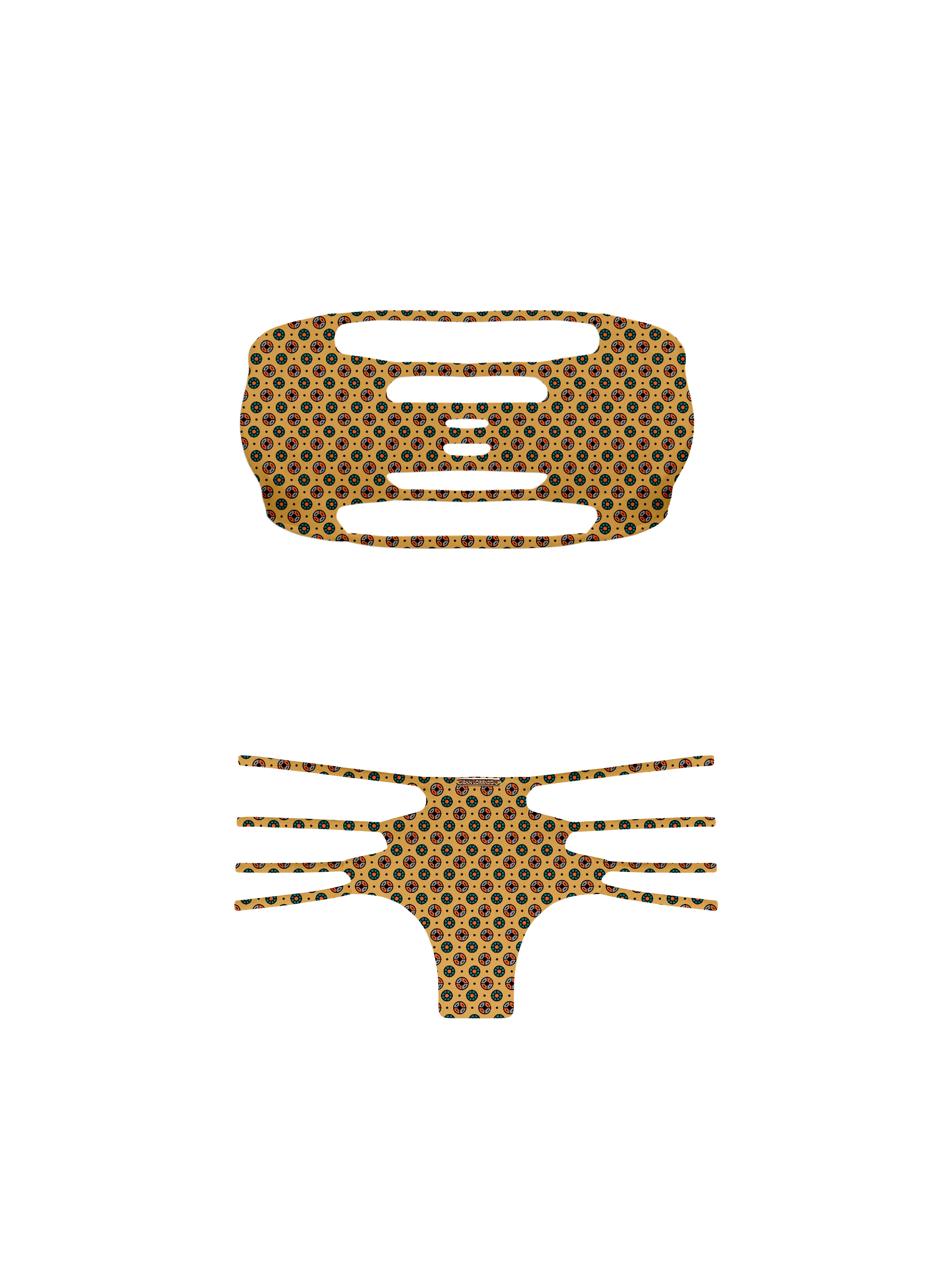 Marrakesh Sahara Dune Diamond Strap Bandeau Bikini Top - Image 11