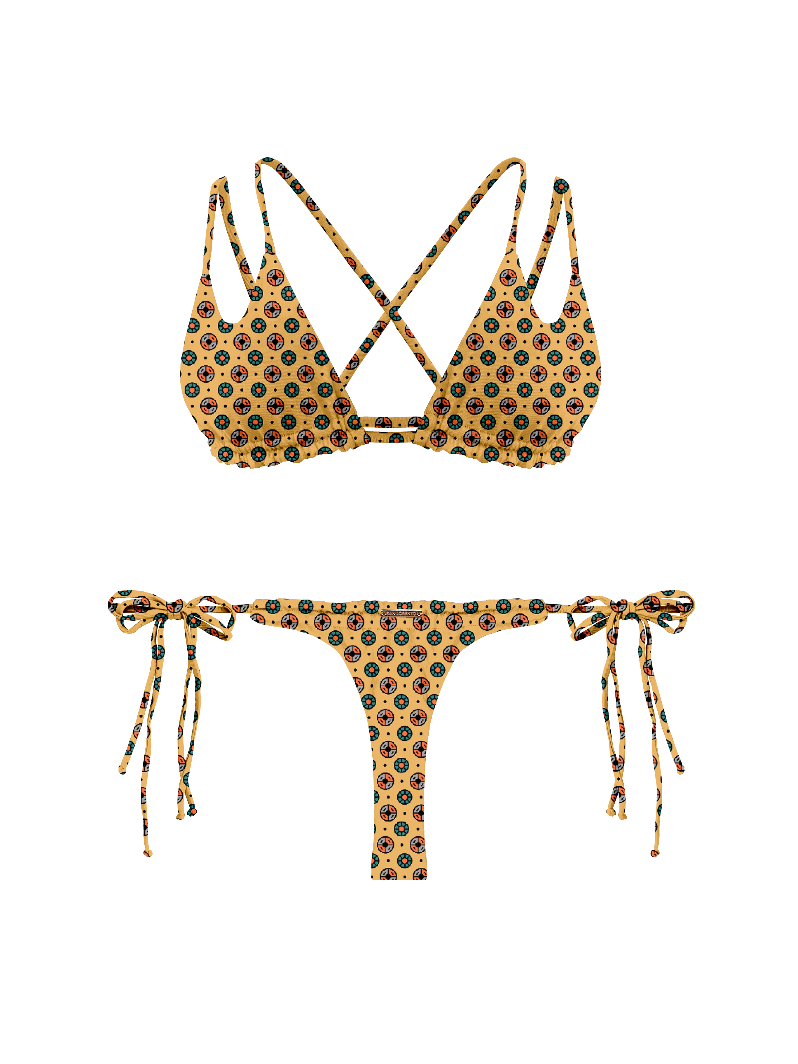Marrakesh Sahara Dune Double Loop String Halter Bikini Top - Image 12