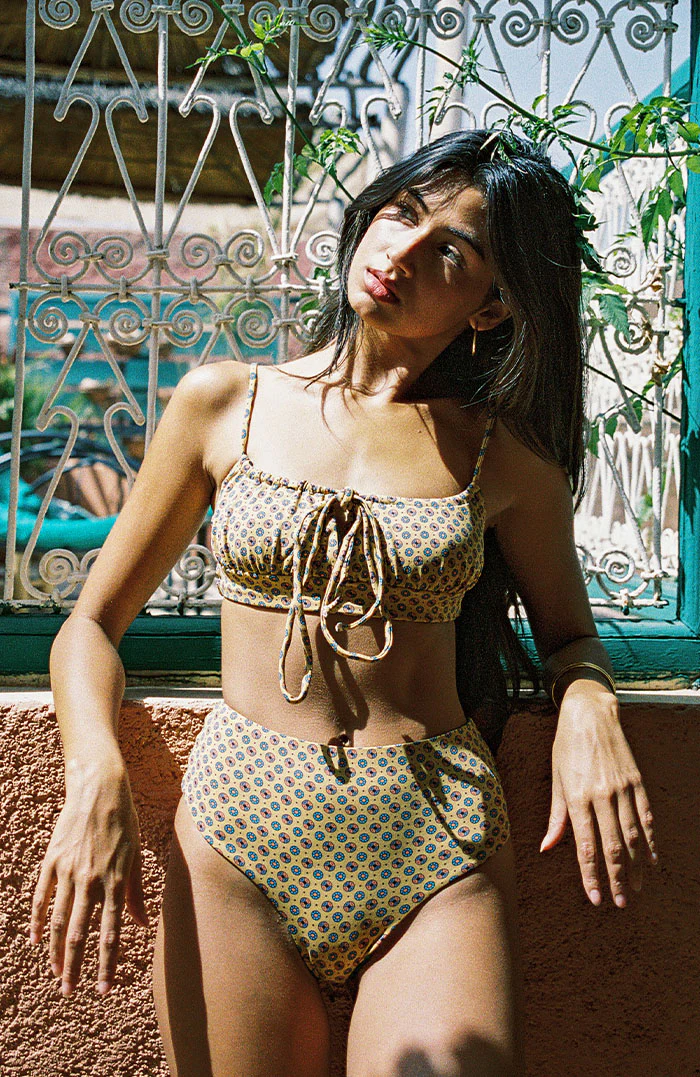 Marrakesh Sahara Dune Elastic Tie Front Bikini Top - Image 6