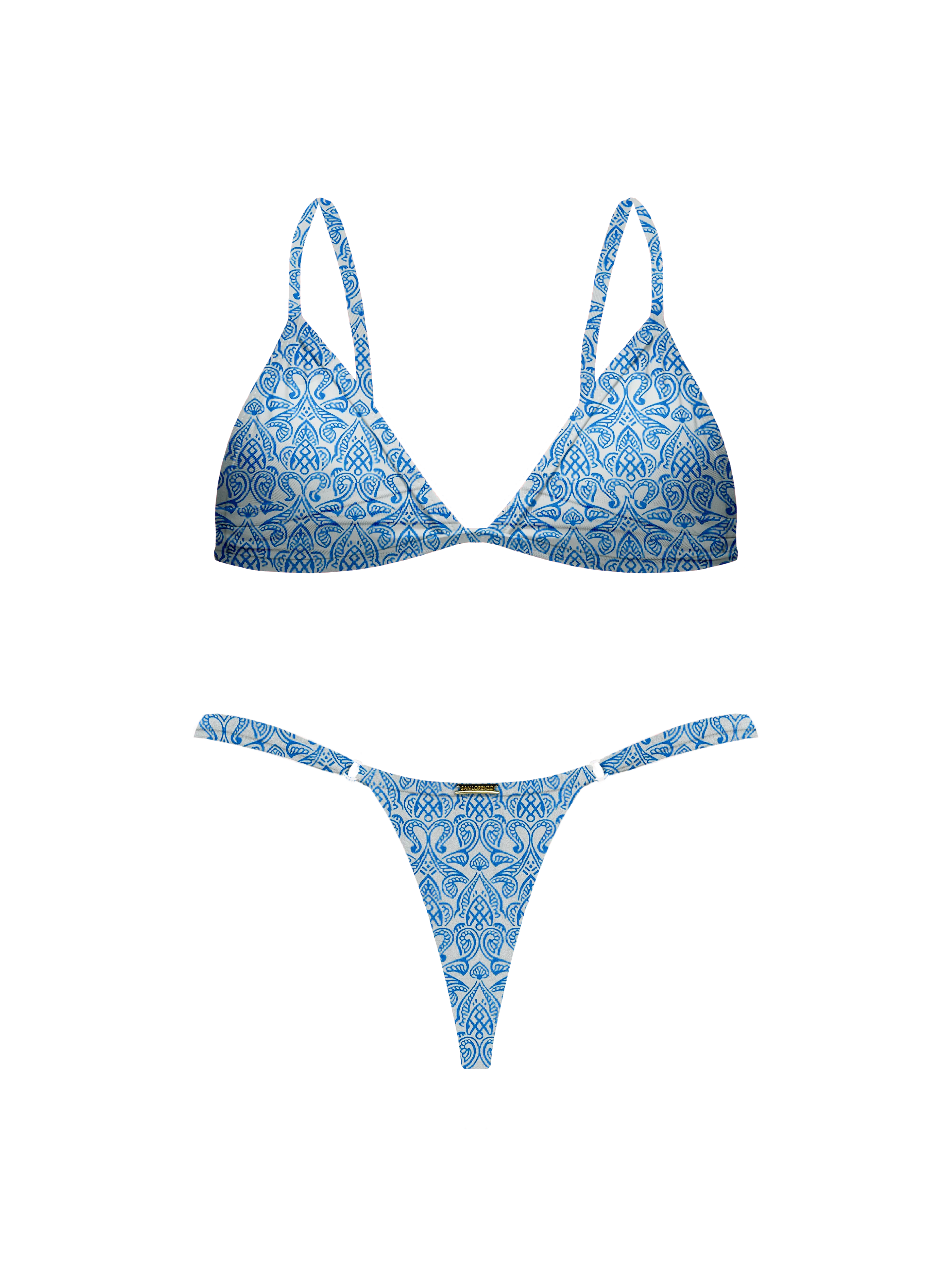 Marrakesh Zellige Zephyr Elastic Adjustable Thong Bikini Bottom - Image 10