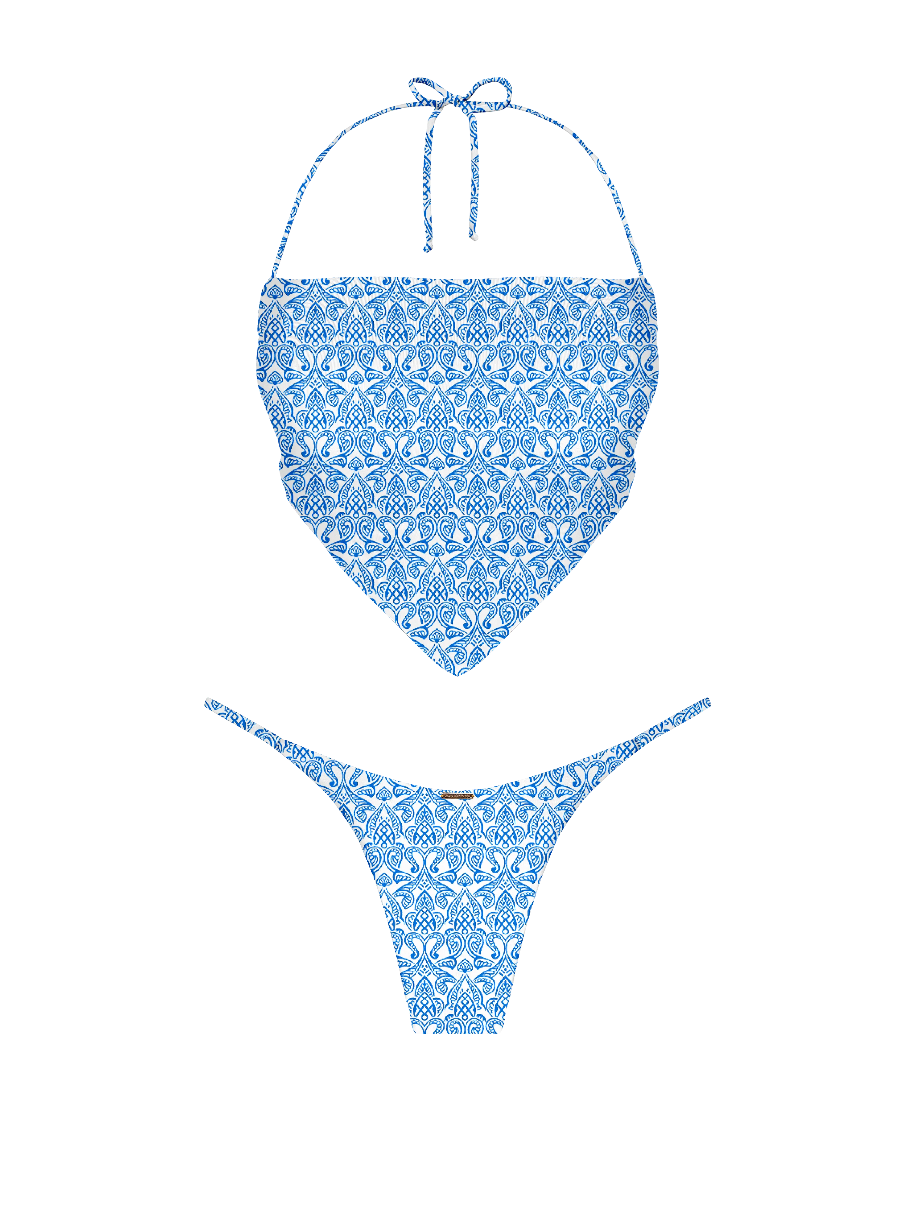 Marrakesh Zellige Zephyr High Cut Thin Brief Bikini Bottom - Image 8