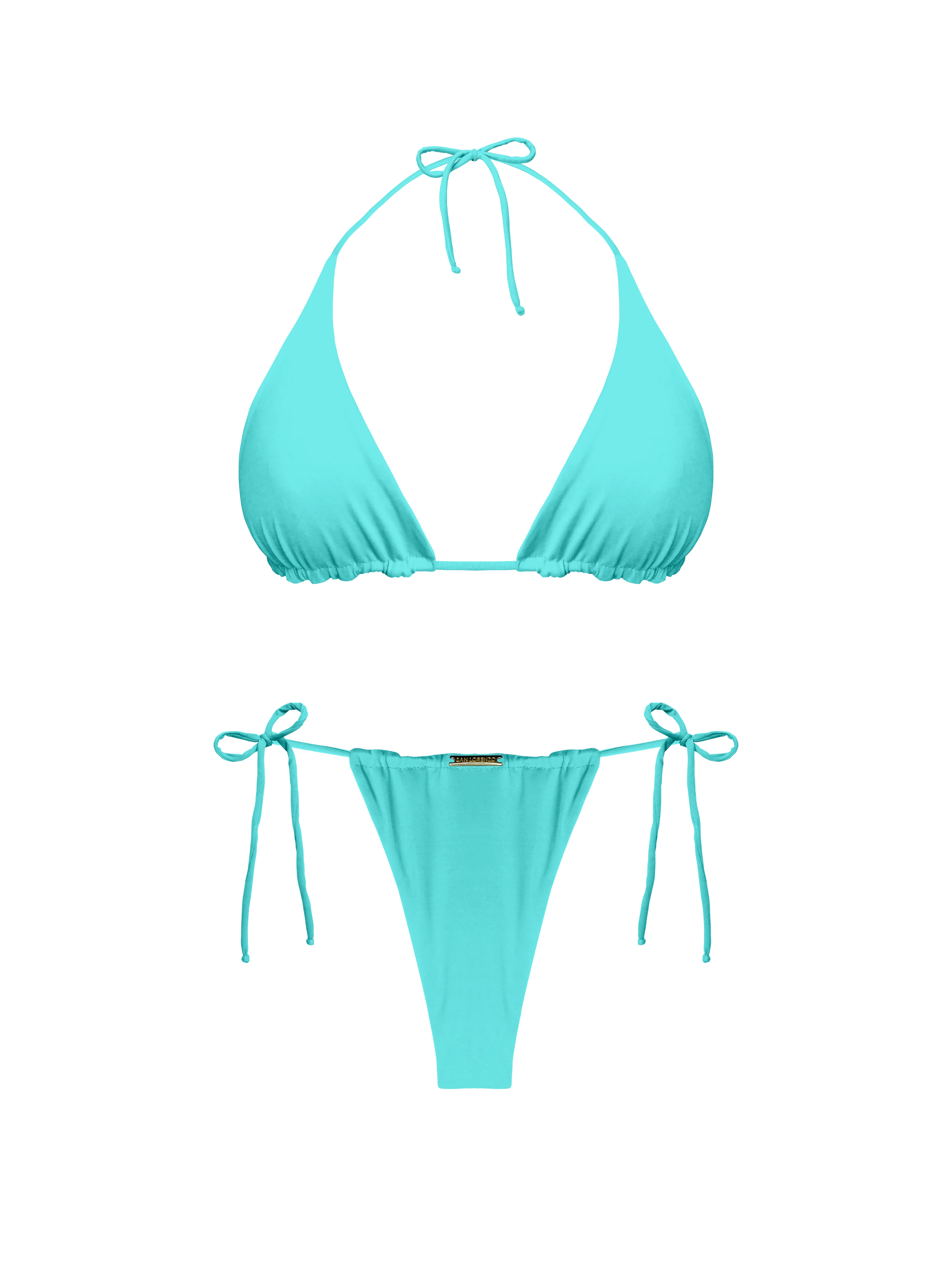 Moorea Azure Teal Hoop Ring Bikini Top - Image 12