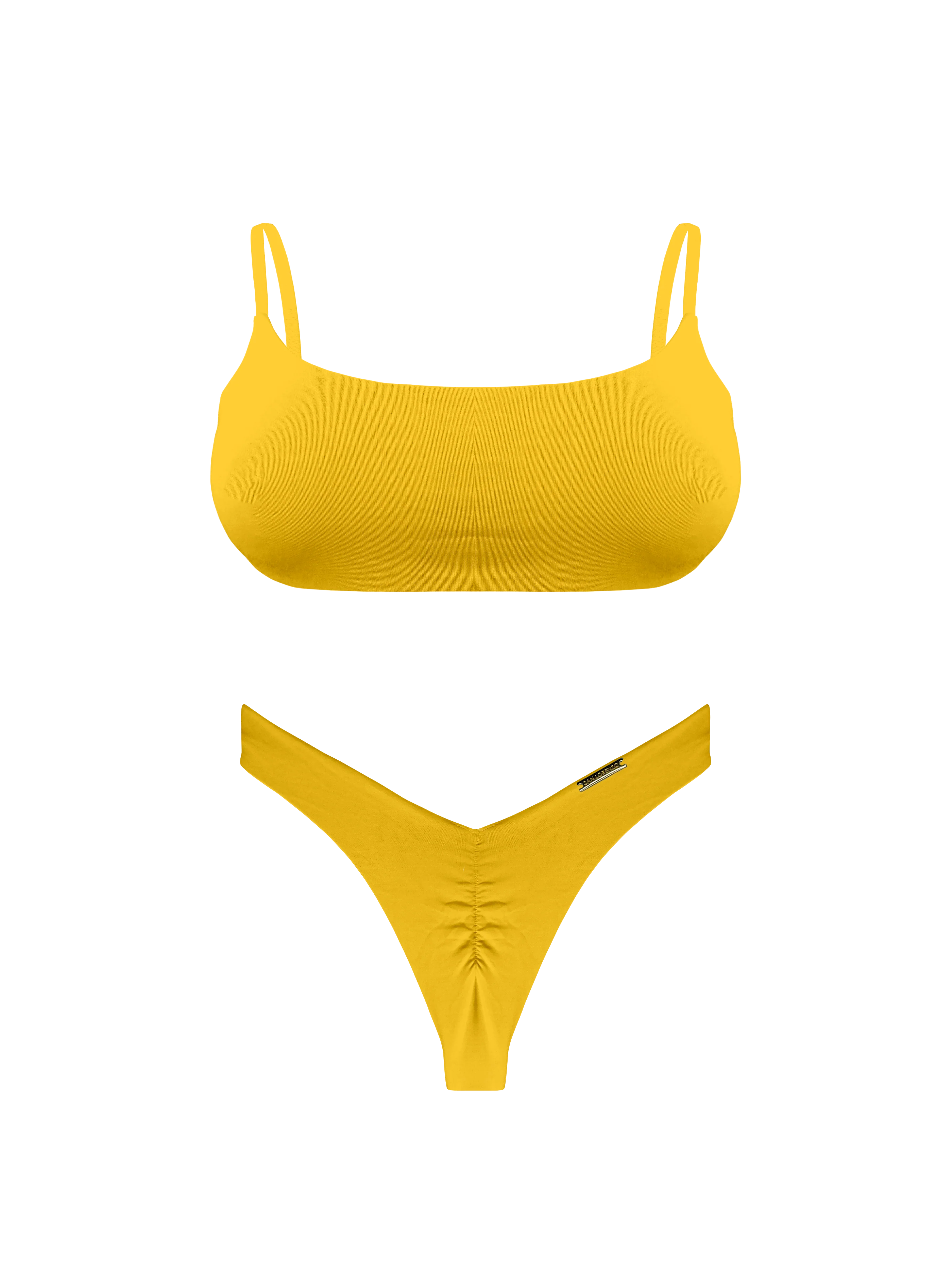Moorea Golden Island Sport Cross Back Bikini Top - Image 11