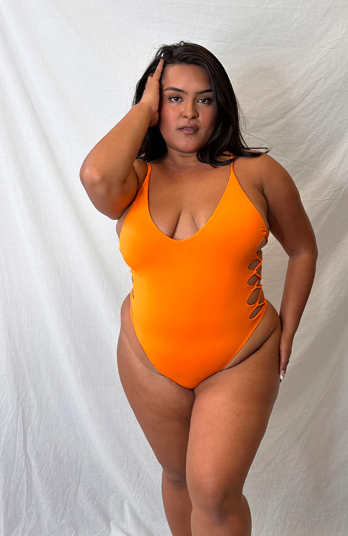 Moorea Saffron Glow Side Lace Up Bikini One Piece - Image 12
